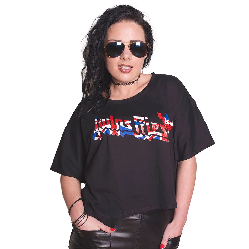 Women's T Shirt - Union Glitter Print Boxy