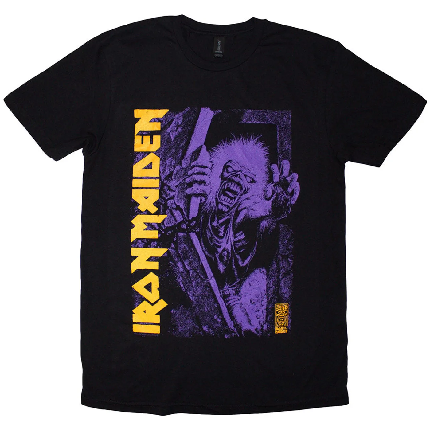 Iron Maiden T Shirt - Est. 1975 No Prayer Grave Purple