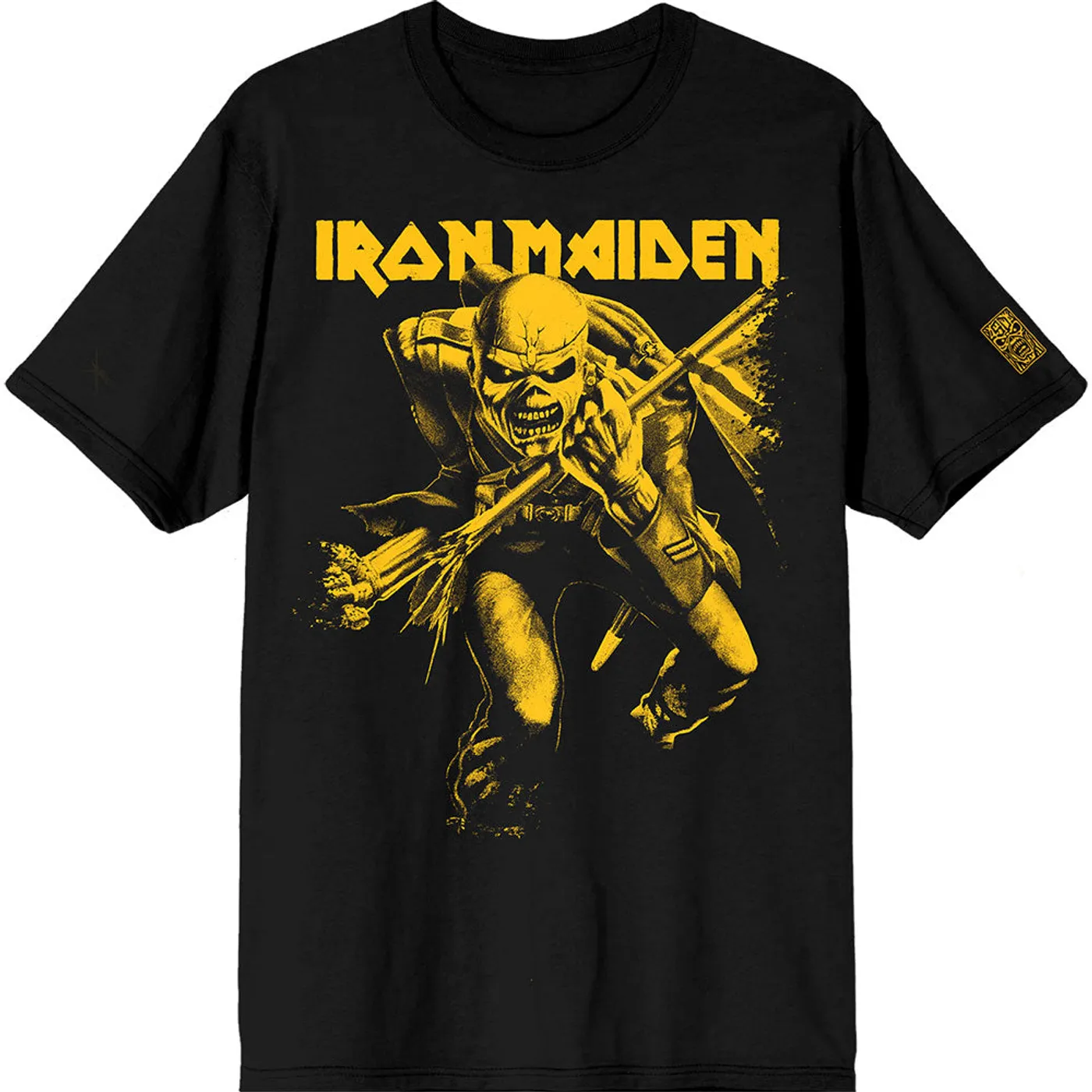 Iron Maiden T Shirt - 50 Trooper Crop Yellow