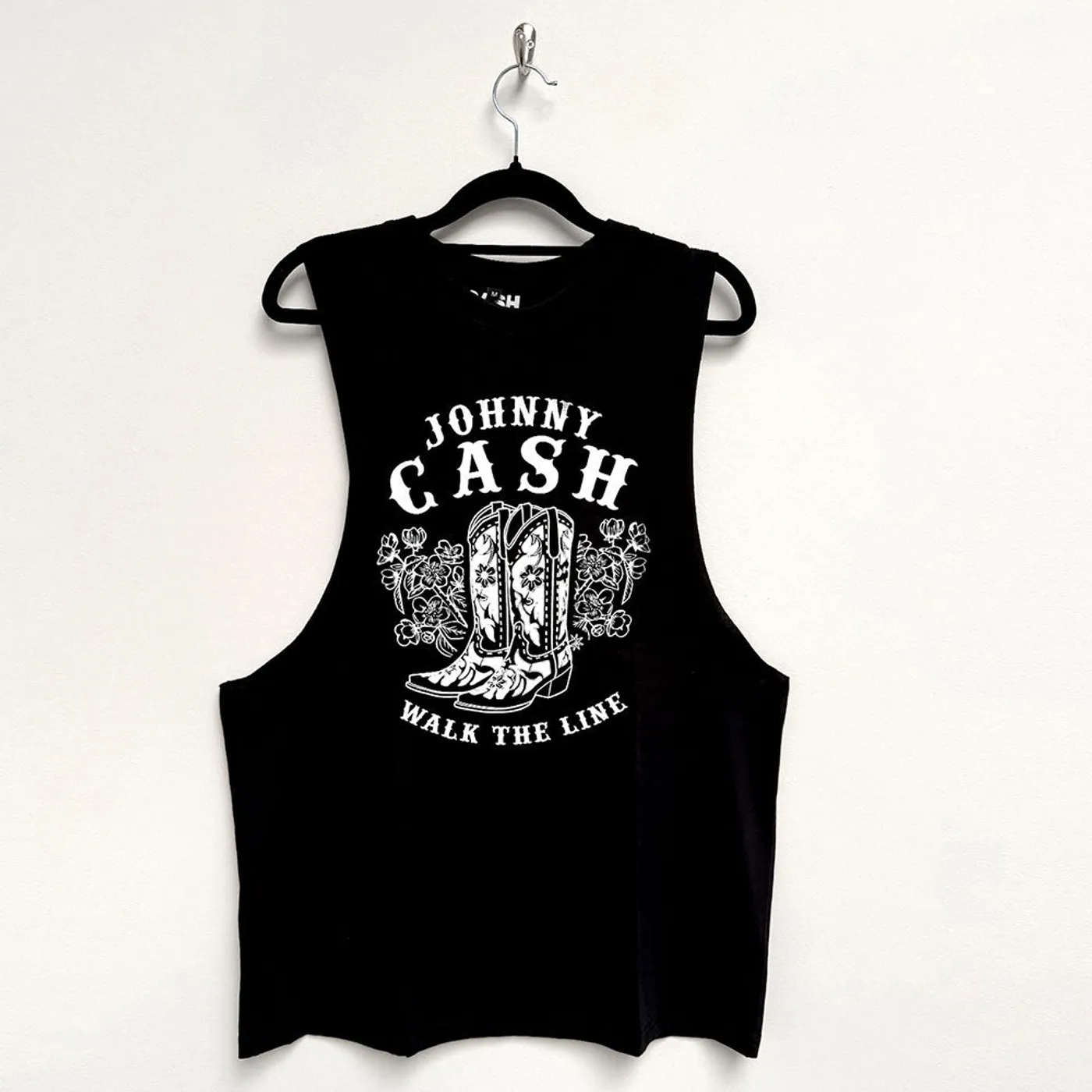 Johnny Cash Vest Top - Walk The Line Boots