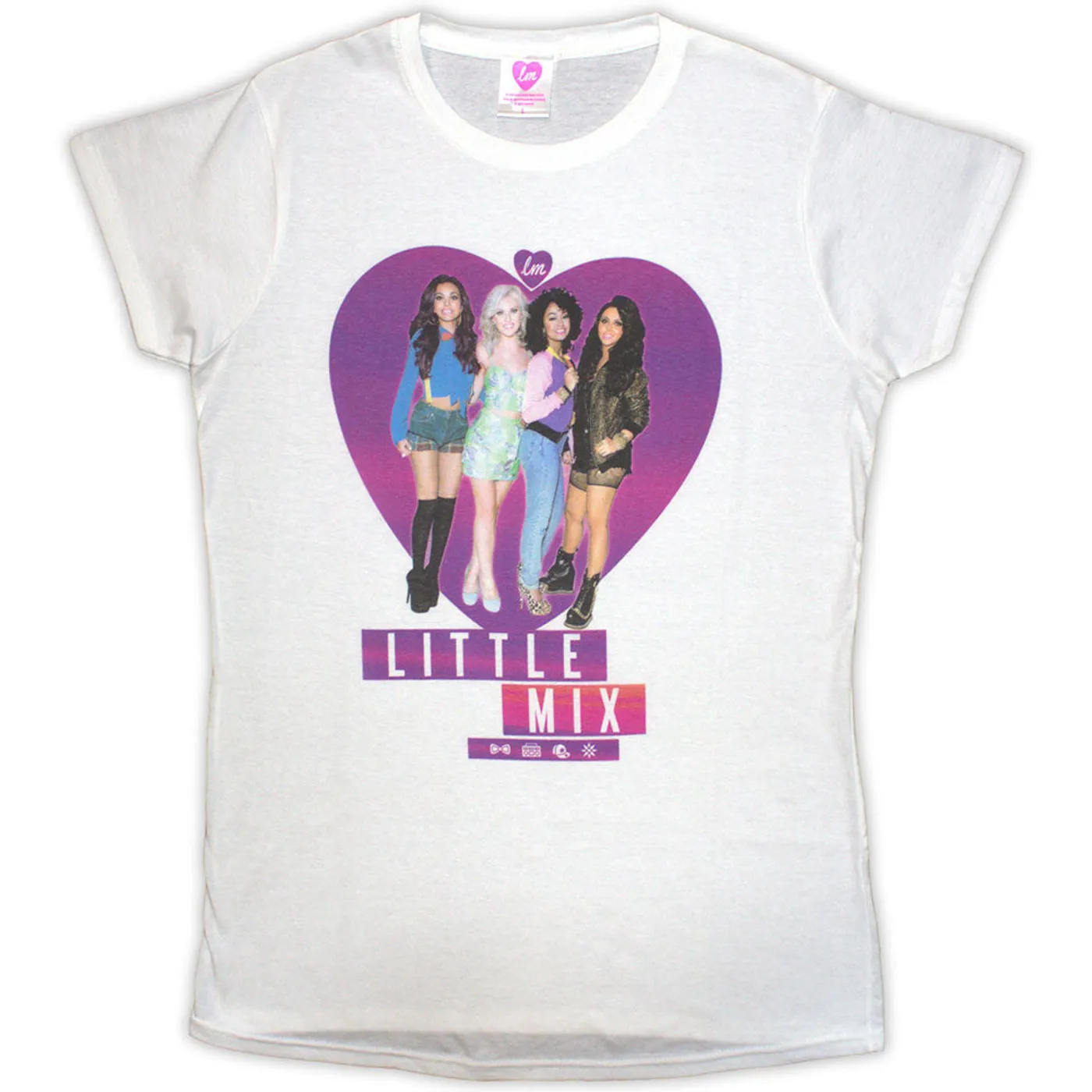Little Mix Women's T Shirt - Gradient Heart