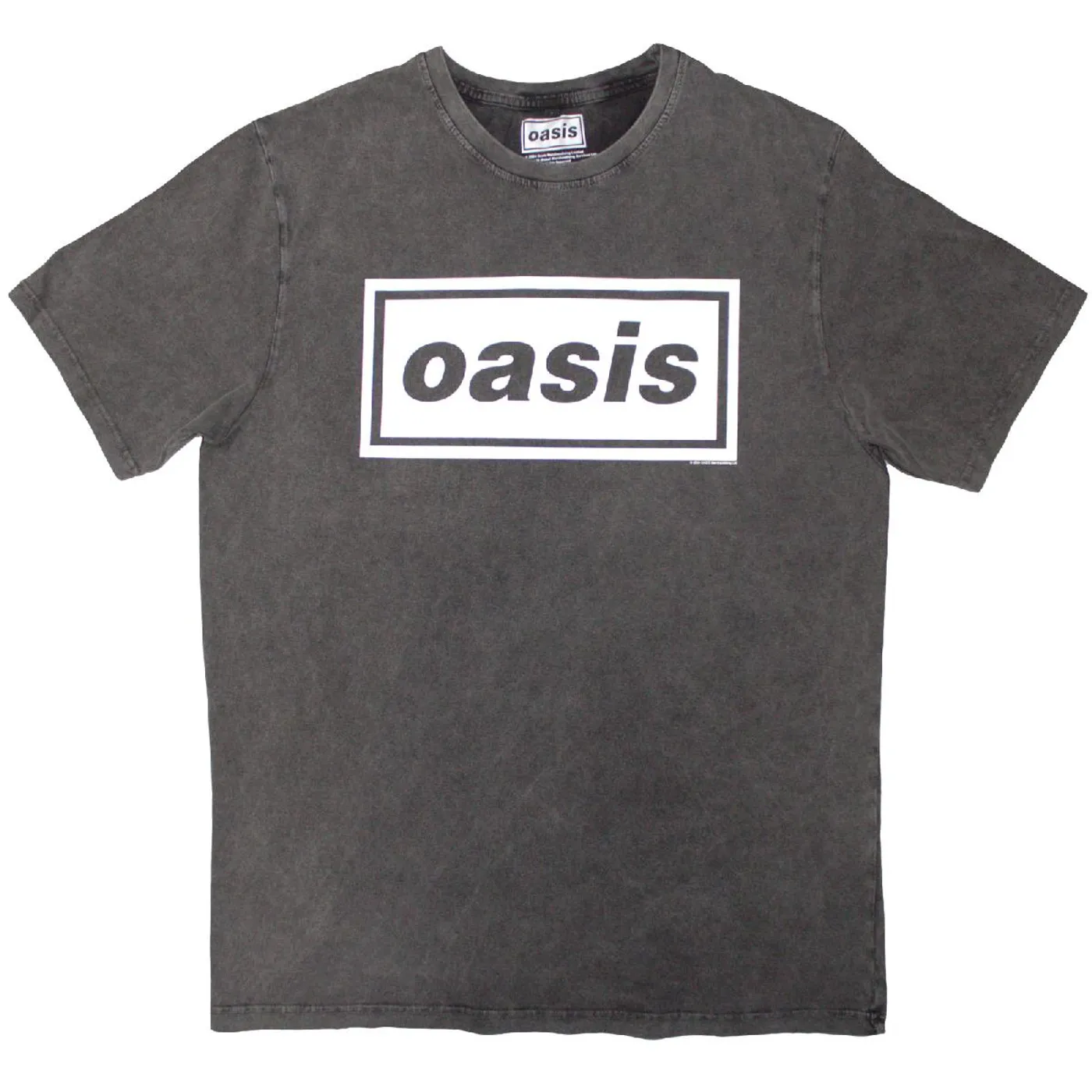 Oasis T Shirt Decca Logo Stone Wash