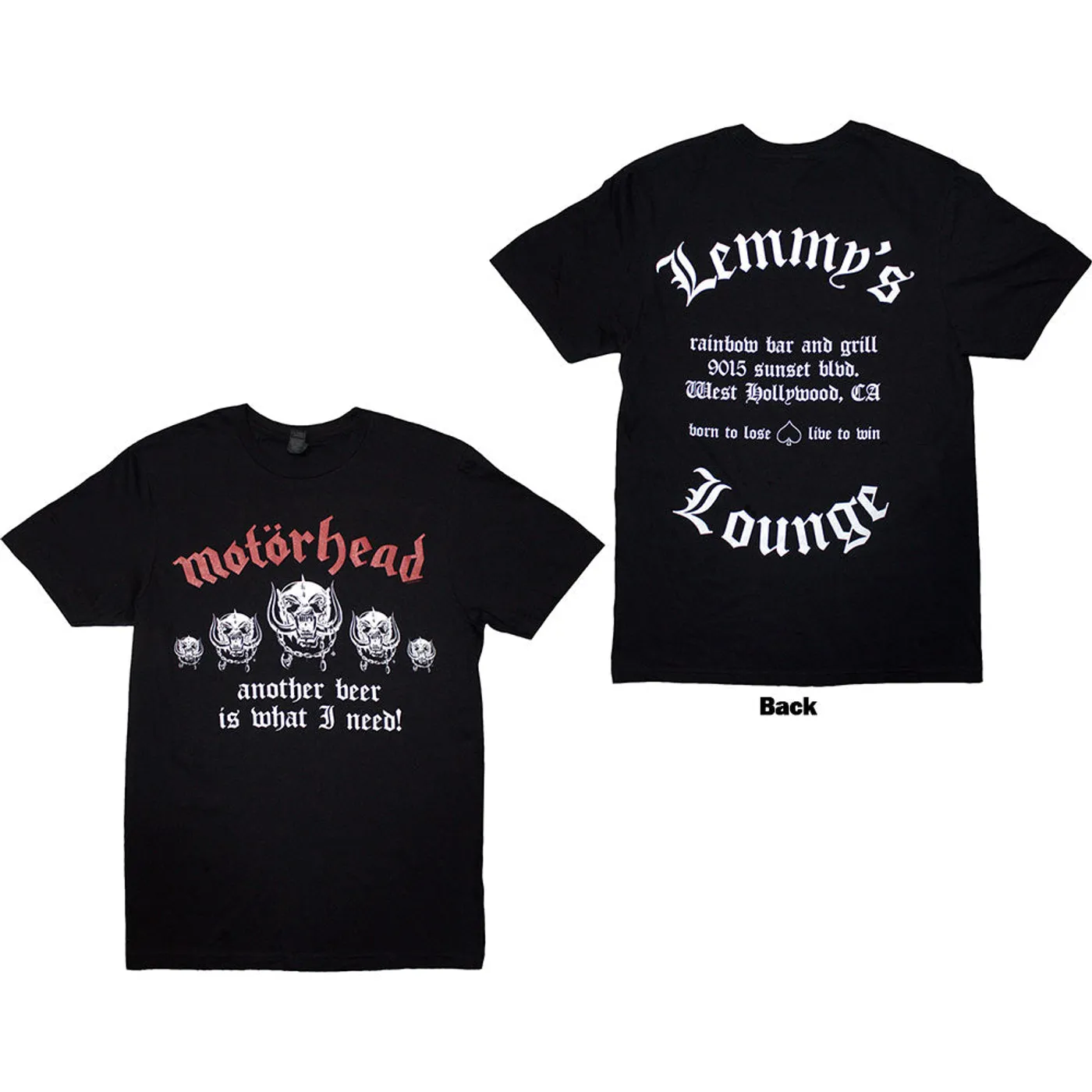 Motörhead T Shirt - Lemmy'S Lounge