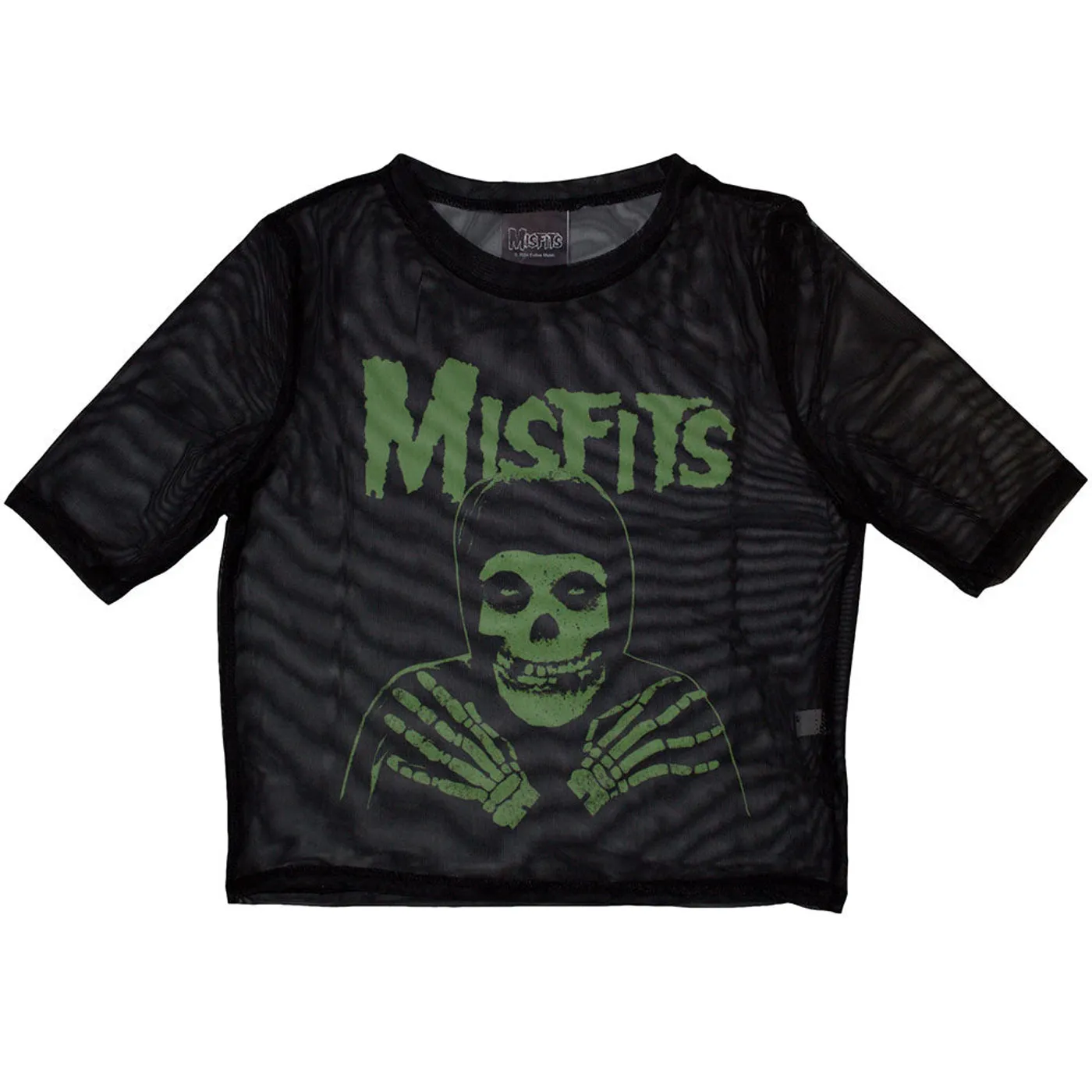 Misfits Women's Short Sleeve Crop Top - Green Hands