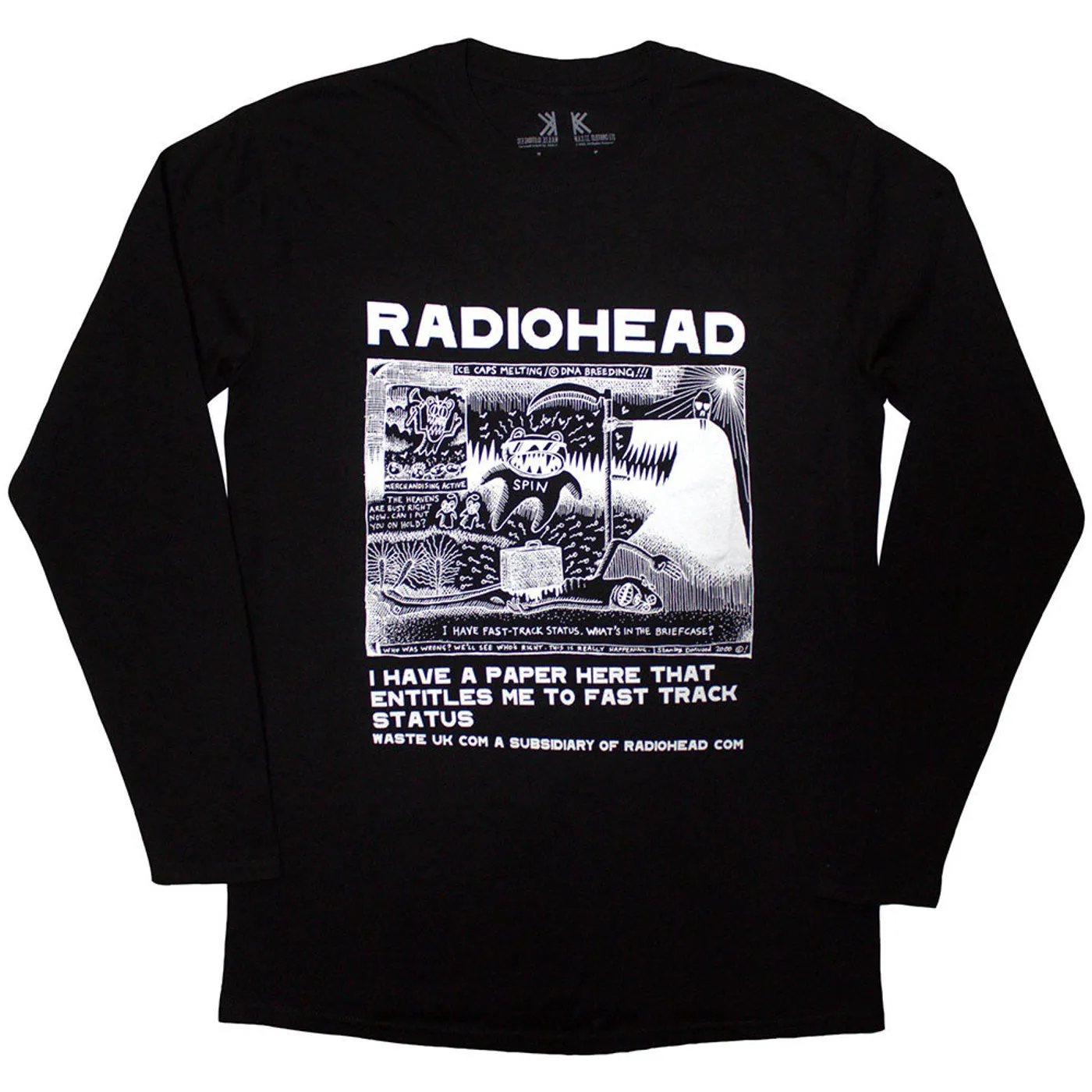 Radiohead Long Sleeve T Shirt - Ice Caps