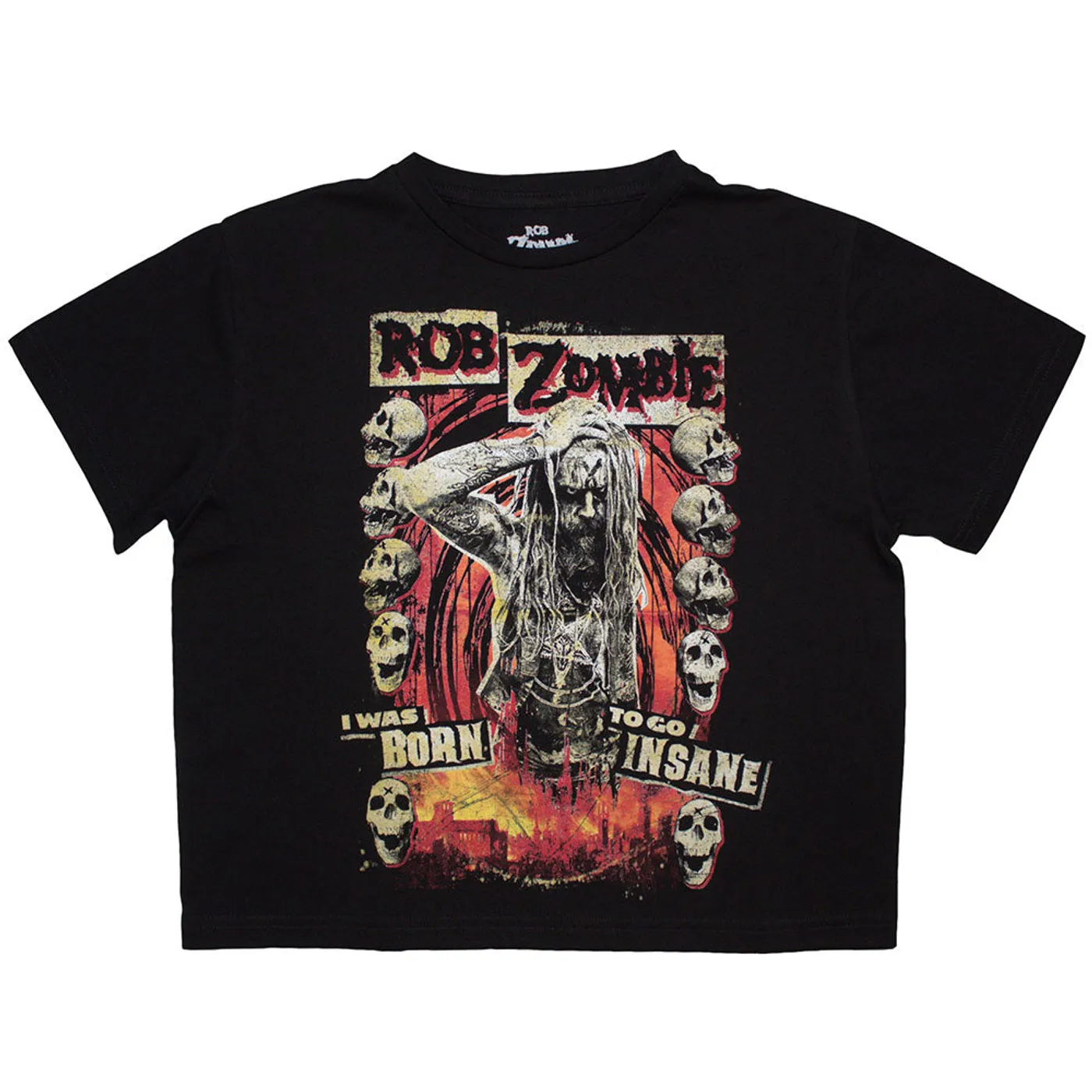 Rob Zombie Women's Crop Top - Born To Go Insane