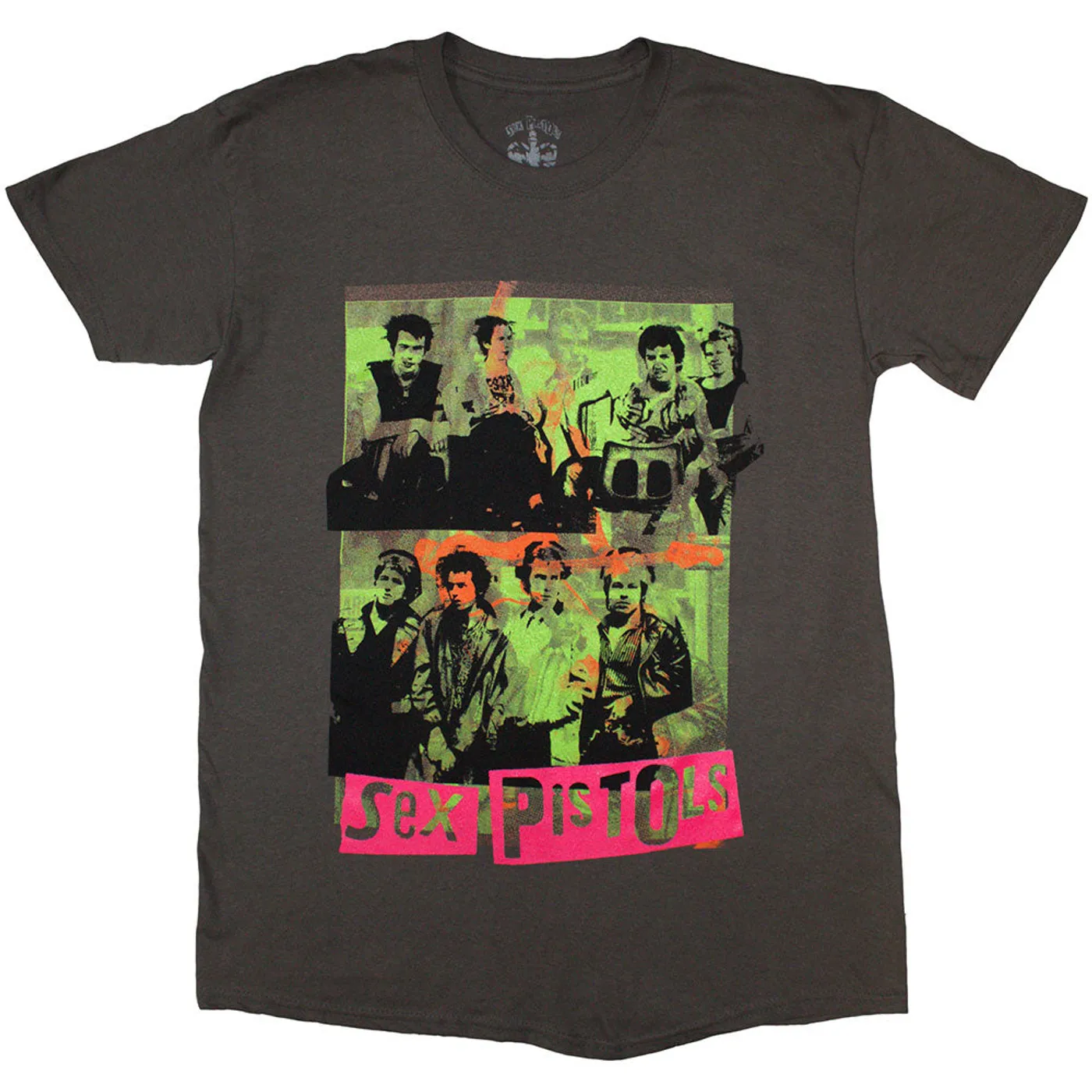 Sex Pistols T Shirt - Band Green Montage
