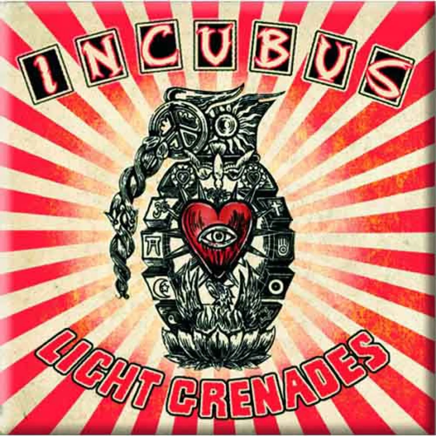 Incubus Fridge Magnets - Skulls & Roses Pattern
