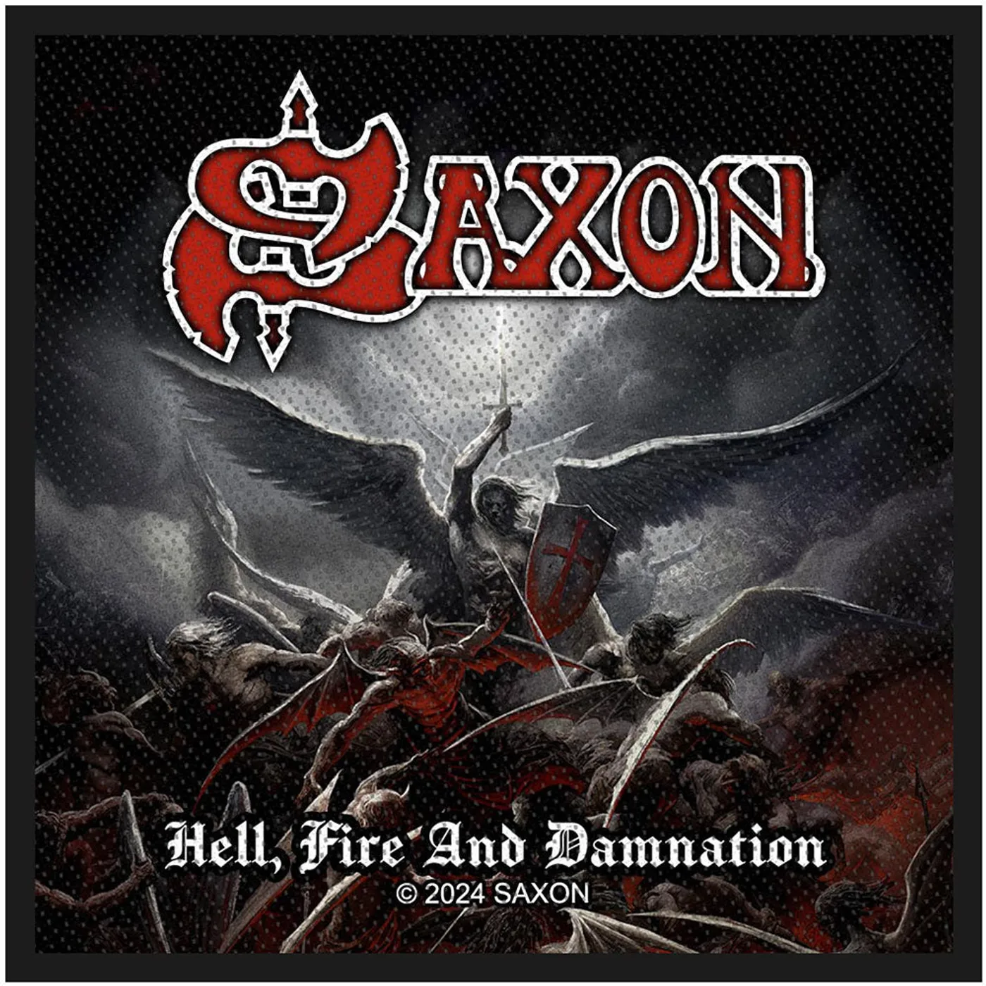 Saxon Patches-Woven Sew On - Real Metal