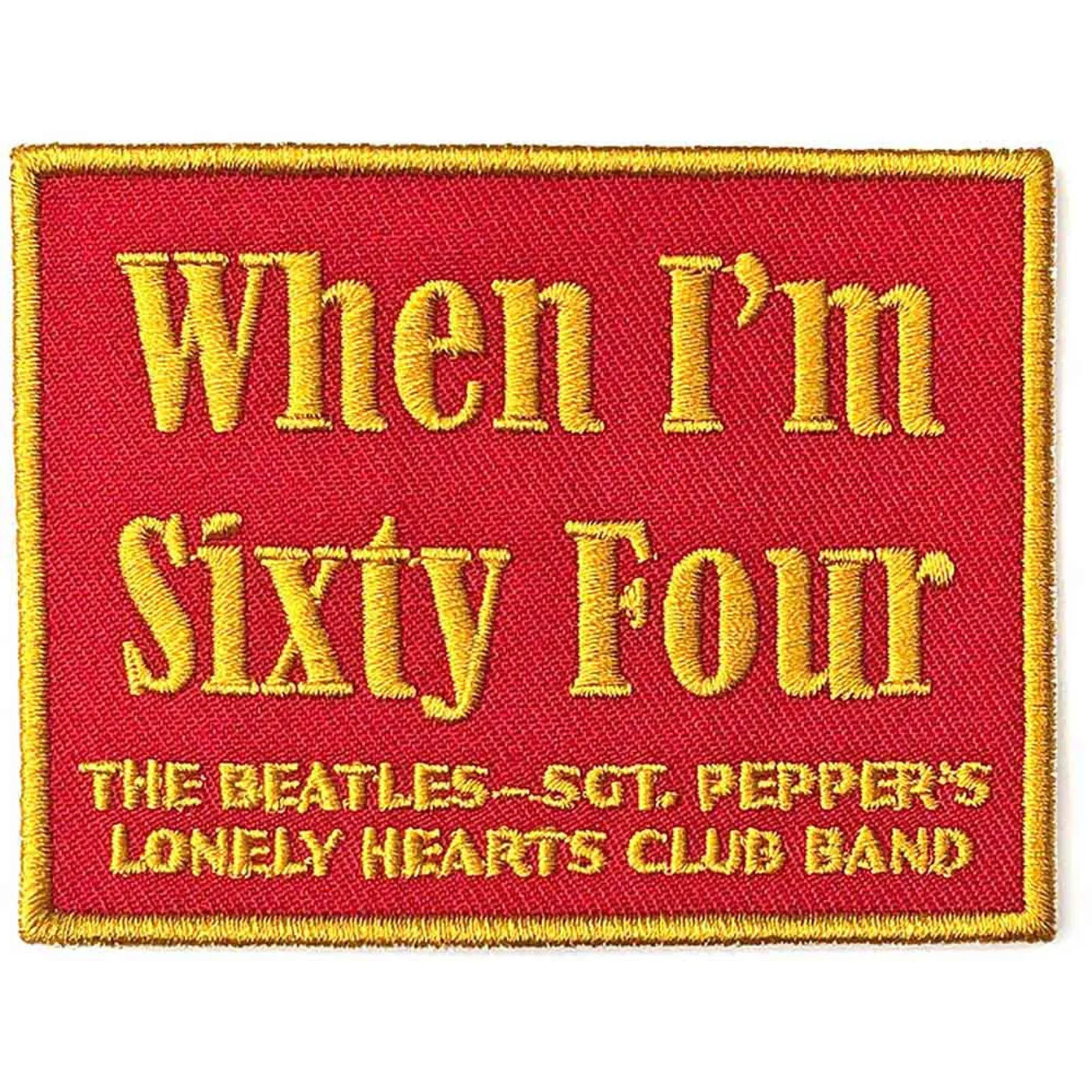 The Beatles Patches - Woven Sew On - When I'm Sixty Four