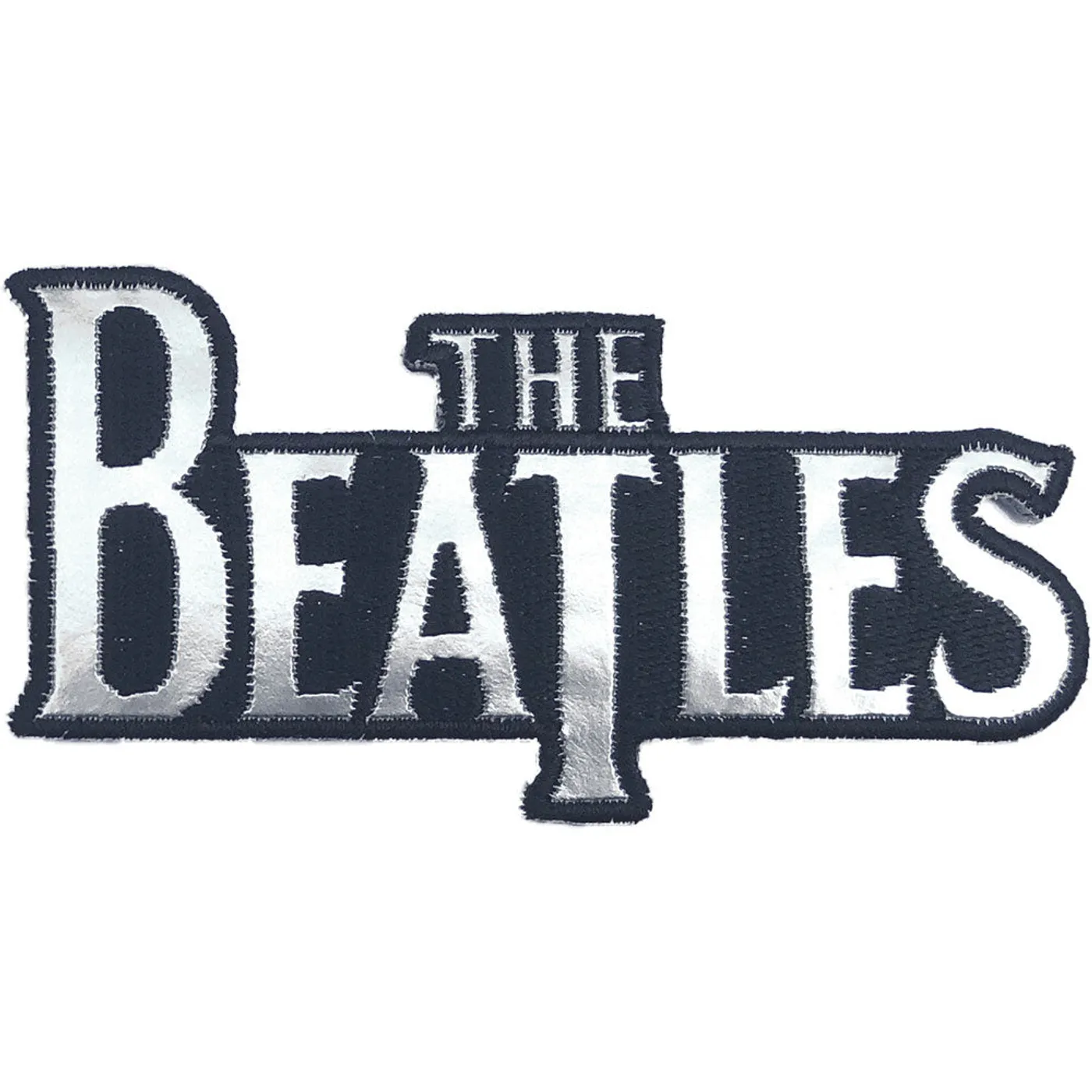 The Beatles Patches - Iron On - Silver Drop T Logo Die-Cut