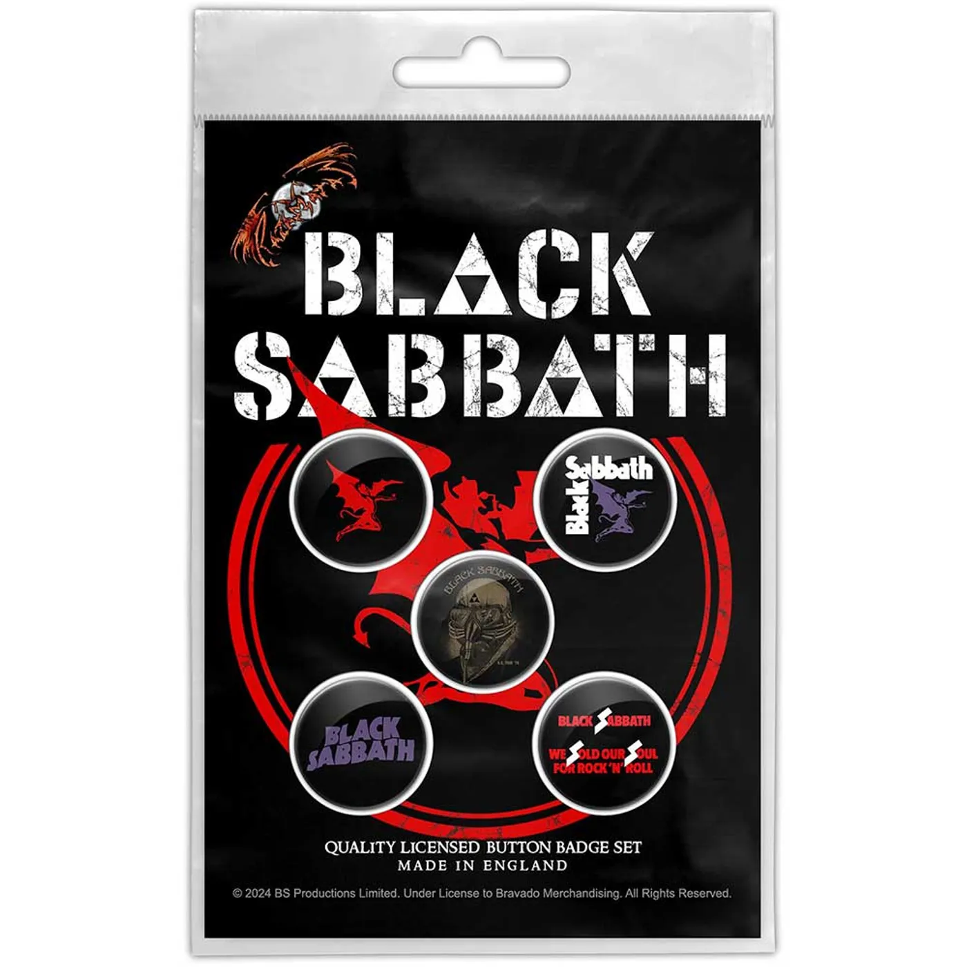 Black Sabbath Plastic Pin Badge - Red Devil