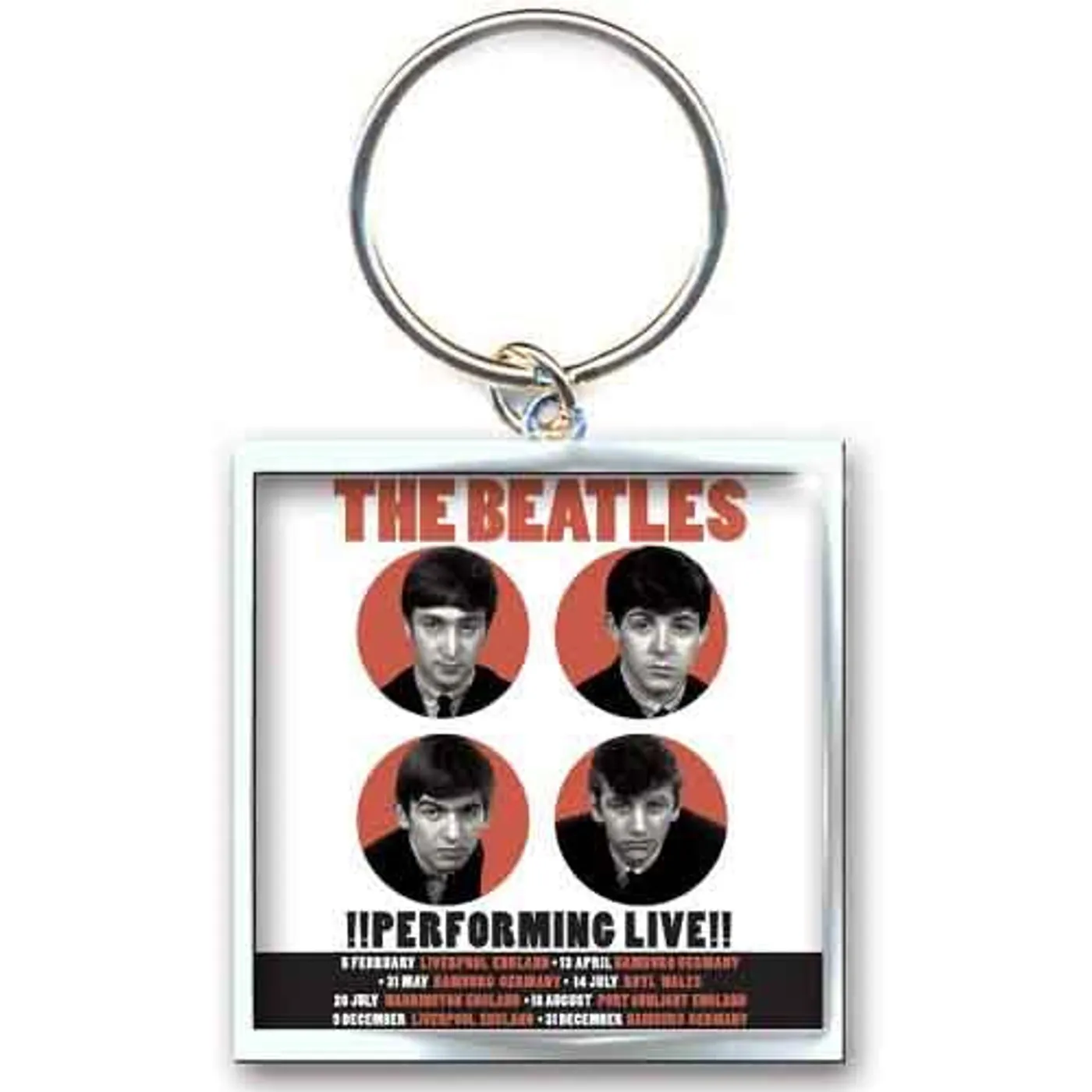 The Beatles Standard Keychains - Performing Live