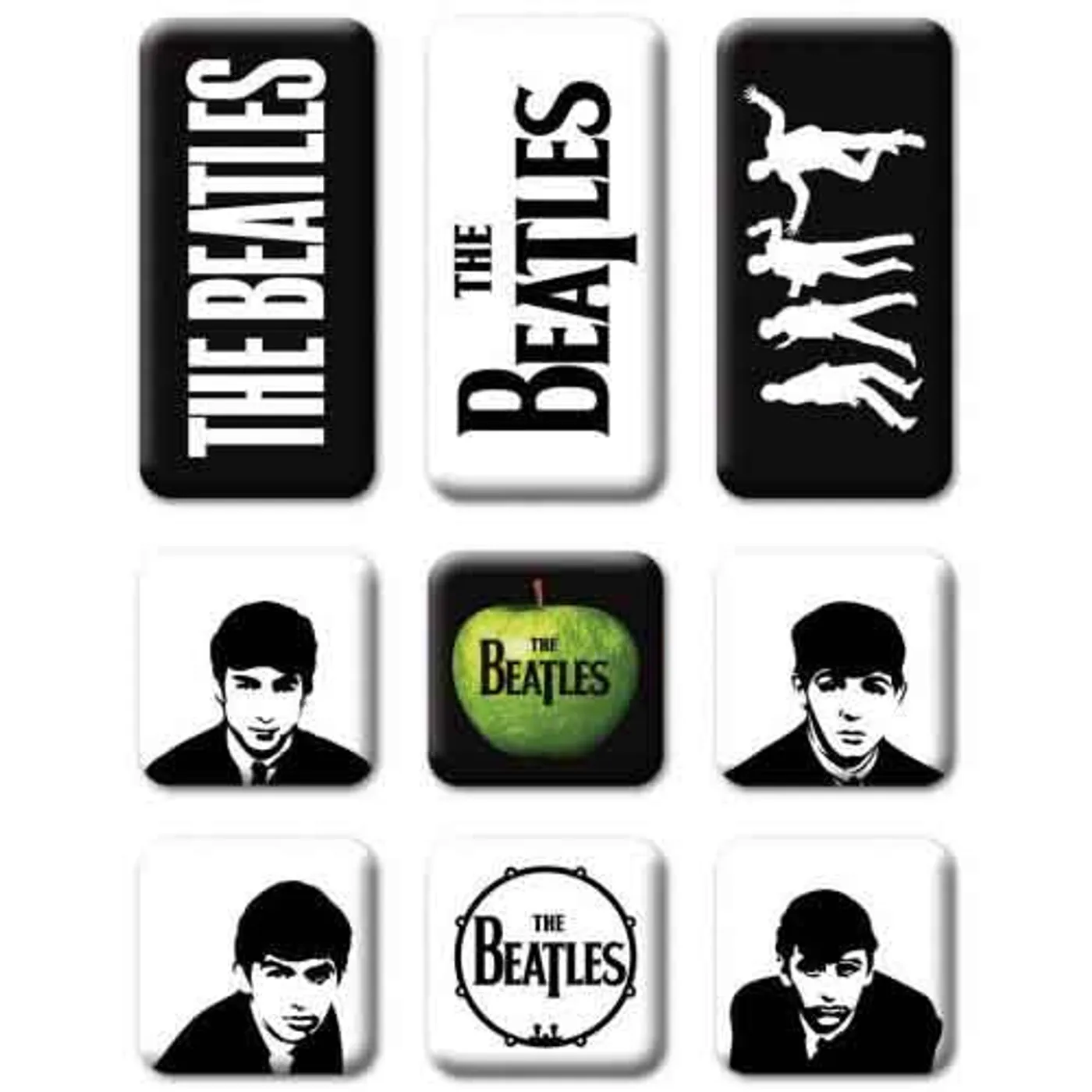 The Beatles Magnets - Epoxy Sets - Classic Icons 9 Piece Set