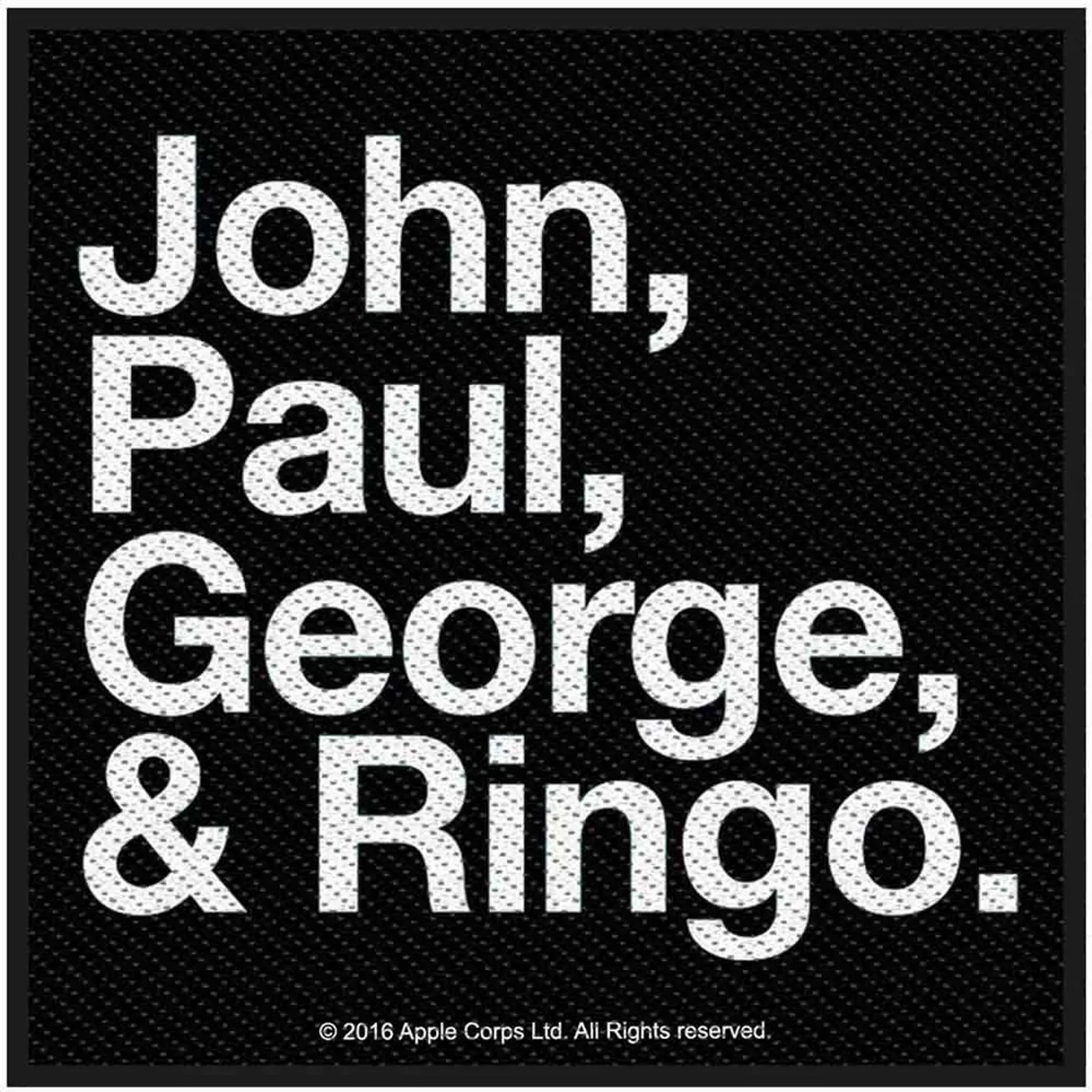 The Beatles Patches - Woven Sew On - John, Paul, George & Ringo