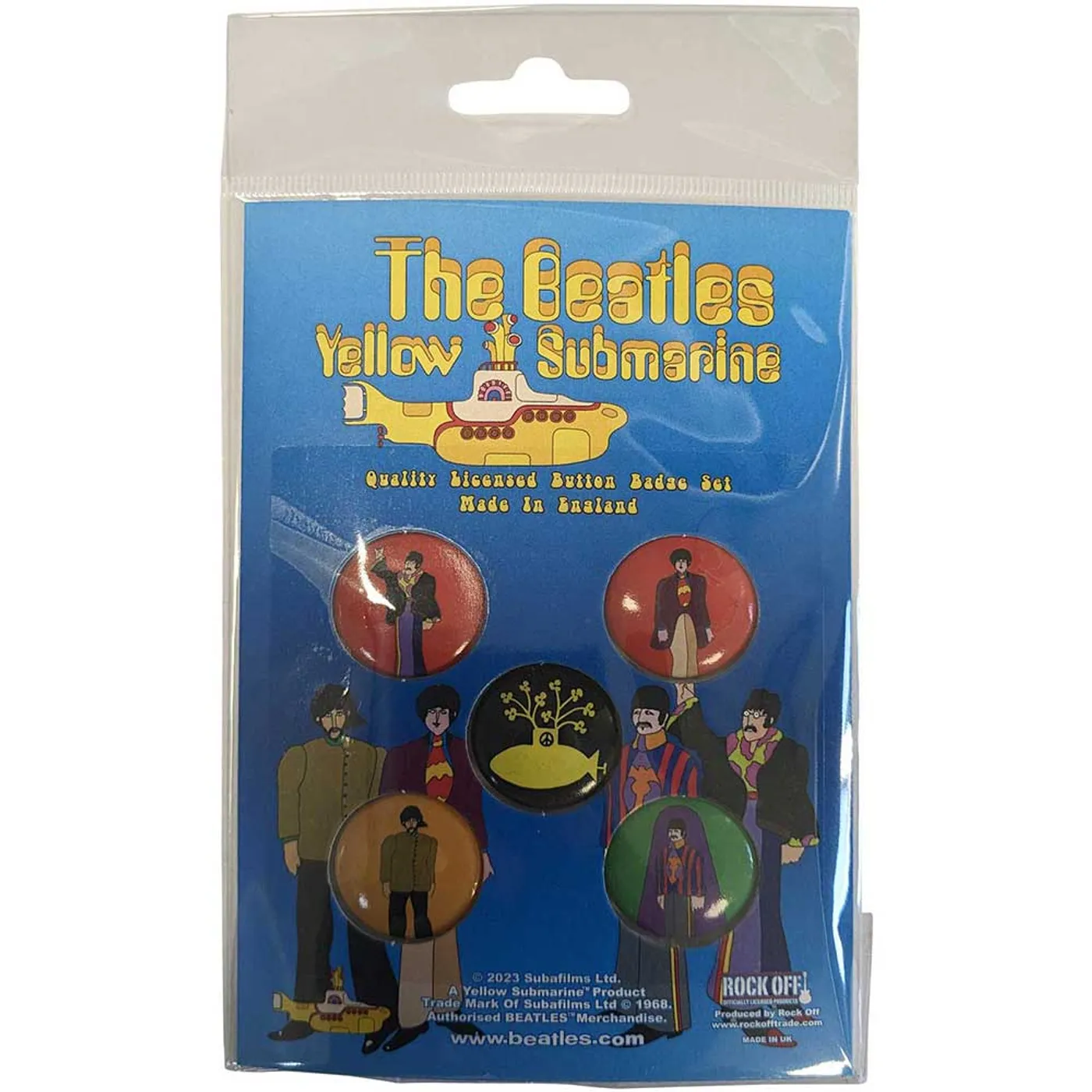 The Beatles Plastic Pin Badge - Yellow Submarine