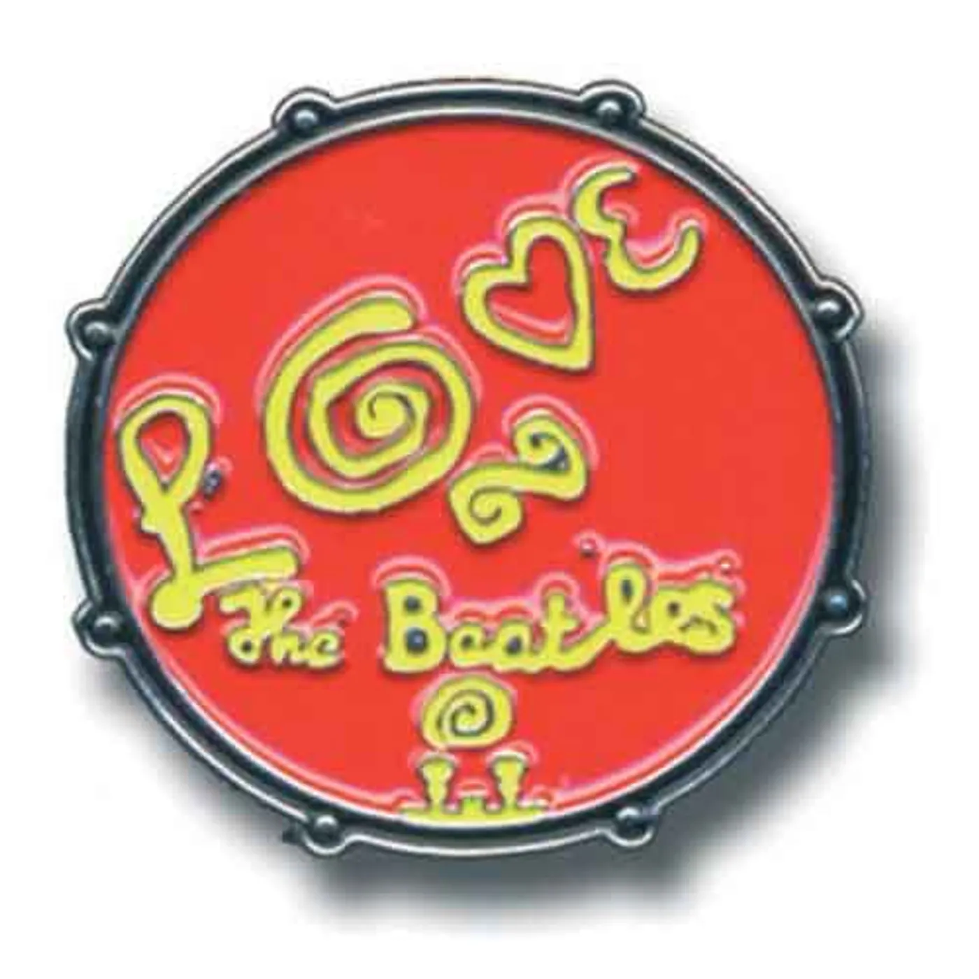 The Beatles Pin Badge - Drum Love Logo