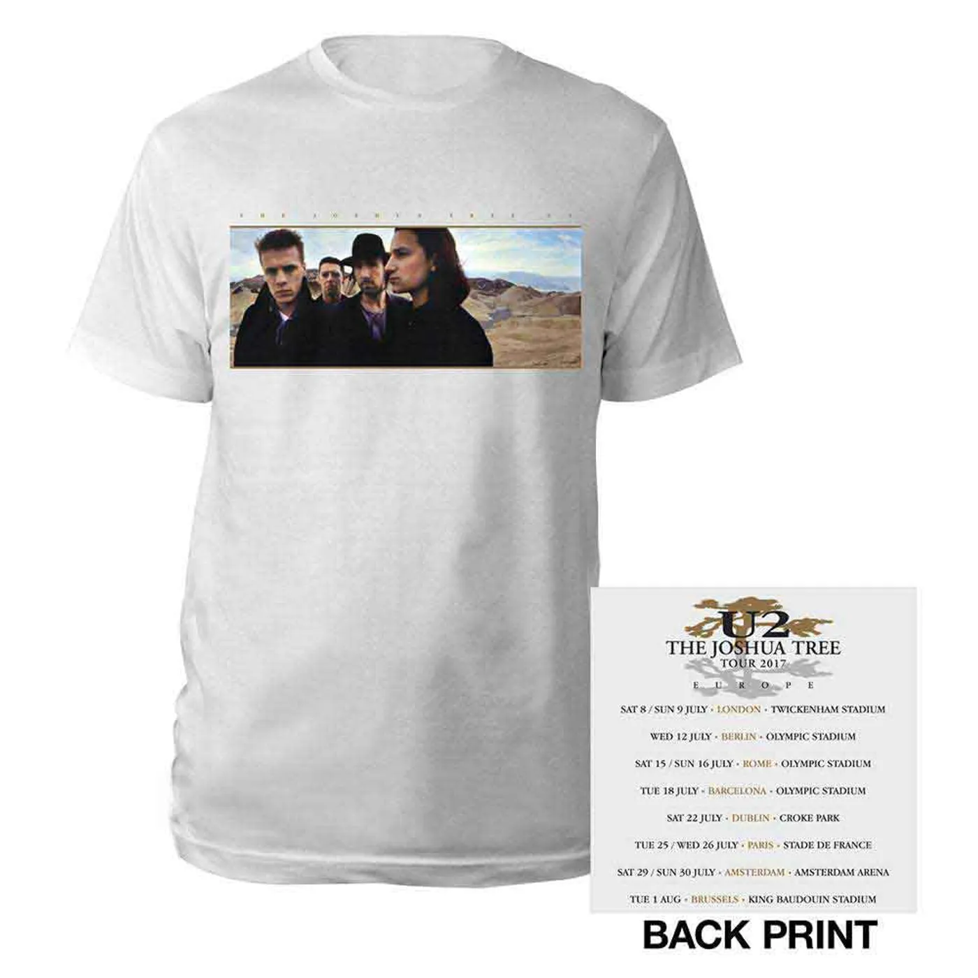 U2 T Shirt - Joshua Tree Photo