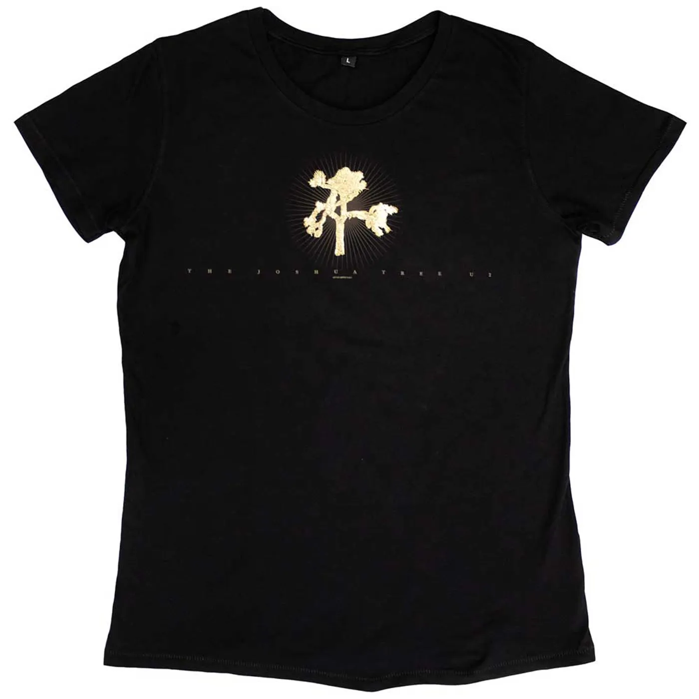 U2 Woman's T Shirt - Gold Tree Flock Babydoll