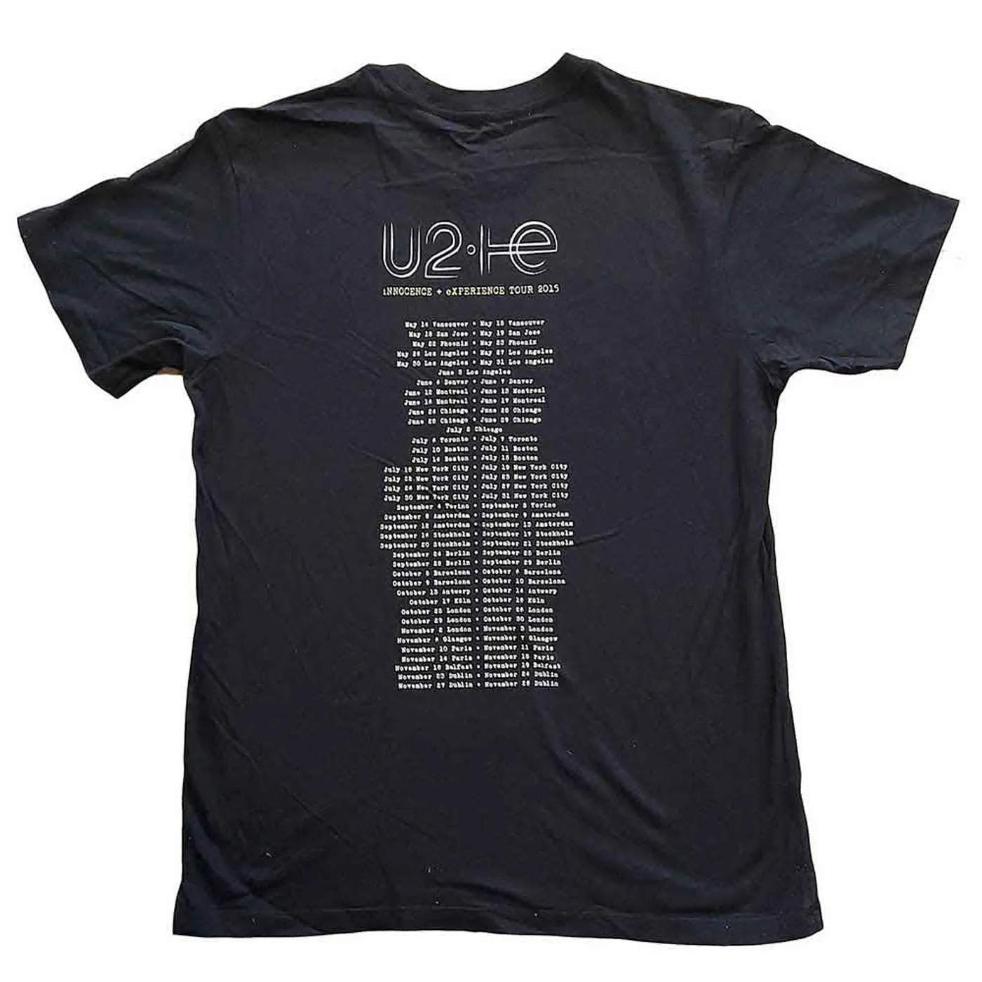 U2 T Shirt - I+E Tour 2015 Band Silhouettes