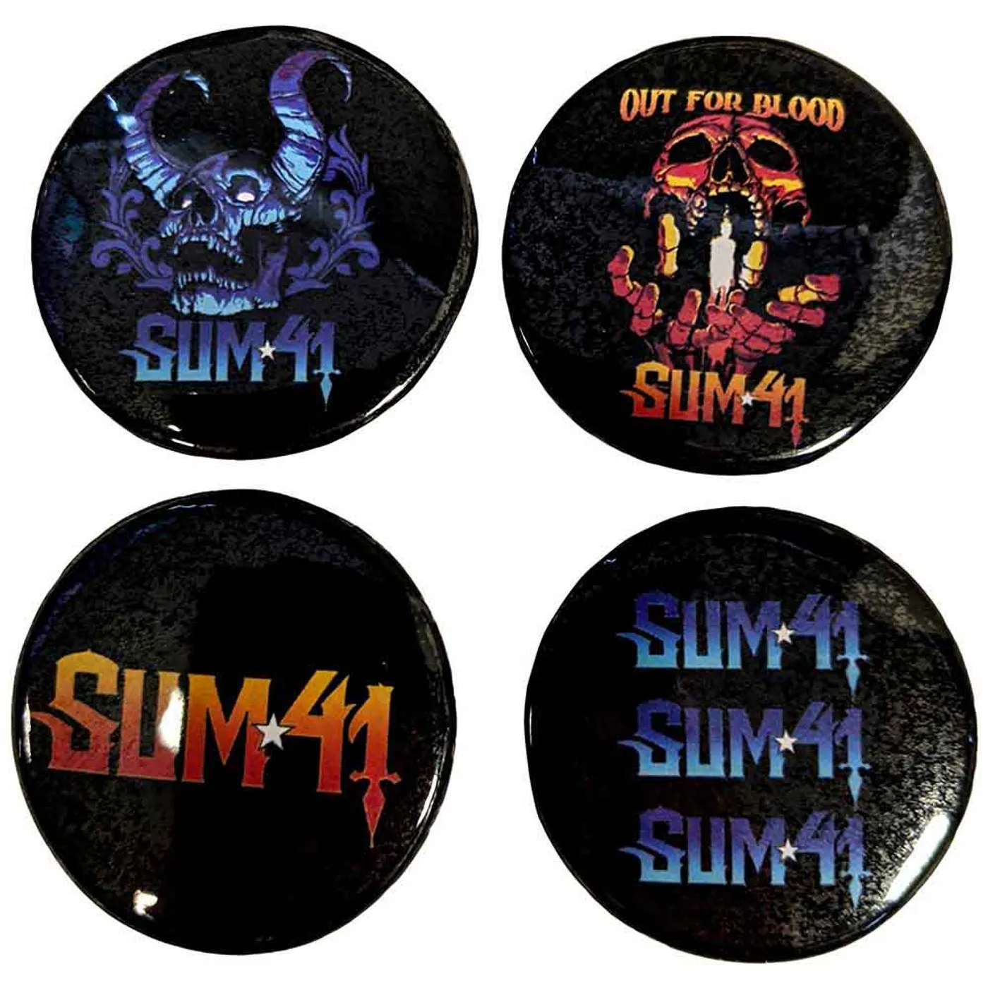 Sum 41 Pin Badge Sets - Out For Blood