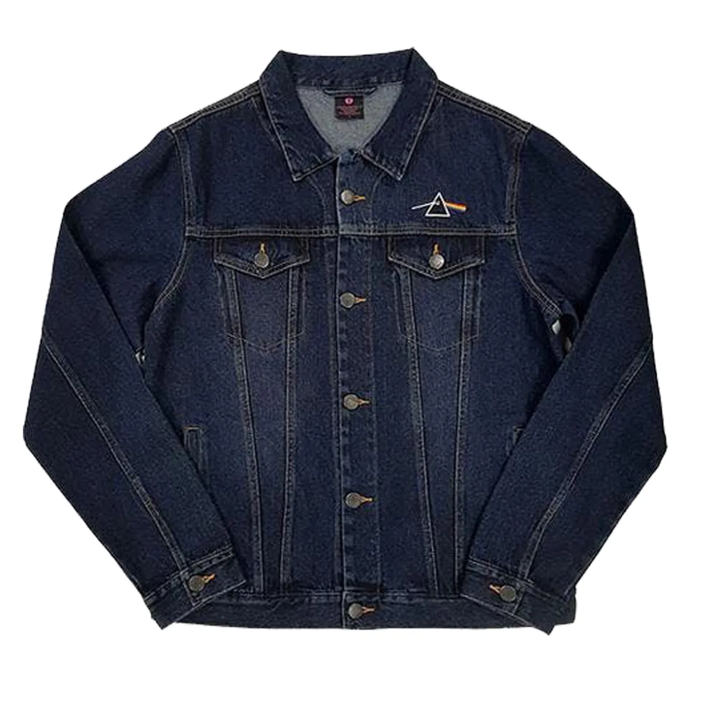 Pink Floyd Denim Jacket - Dark Side Of The Moon Oval (With Back Print)