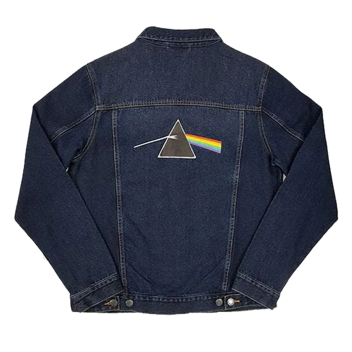 Pink Floyd Denim Jacket - Dark Side Of The Moon Oval (With Back Print)