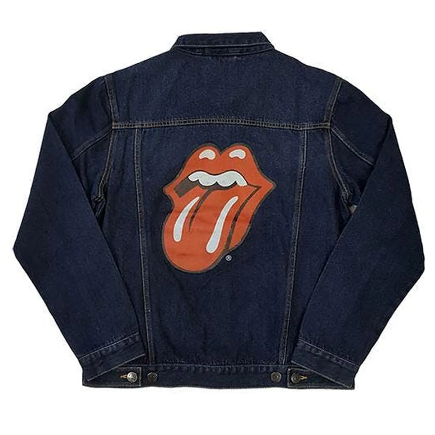 The Rolling Stones Denim Jacket - Classic Tongue (With Back Print)