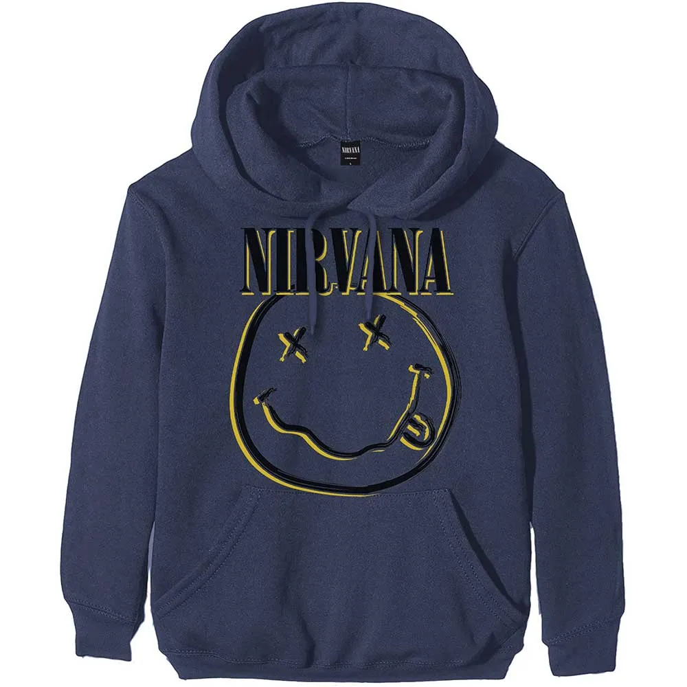 Hoodie - Inverse Smiley (Navy Blue)