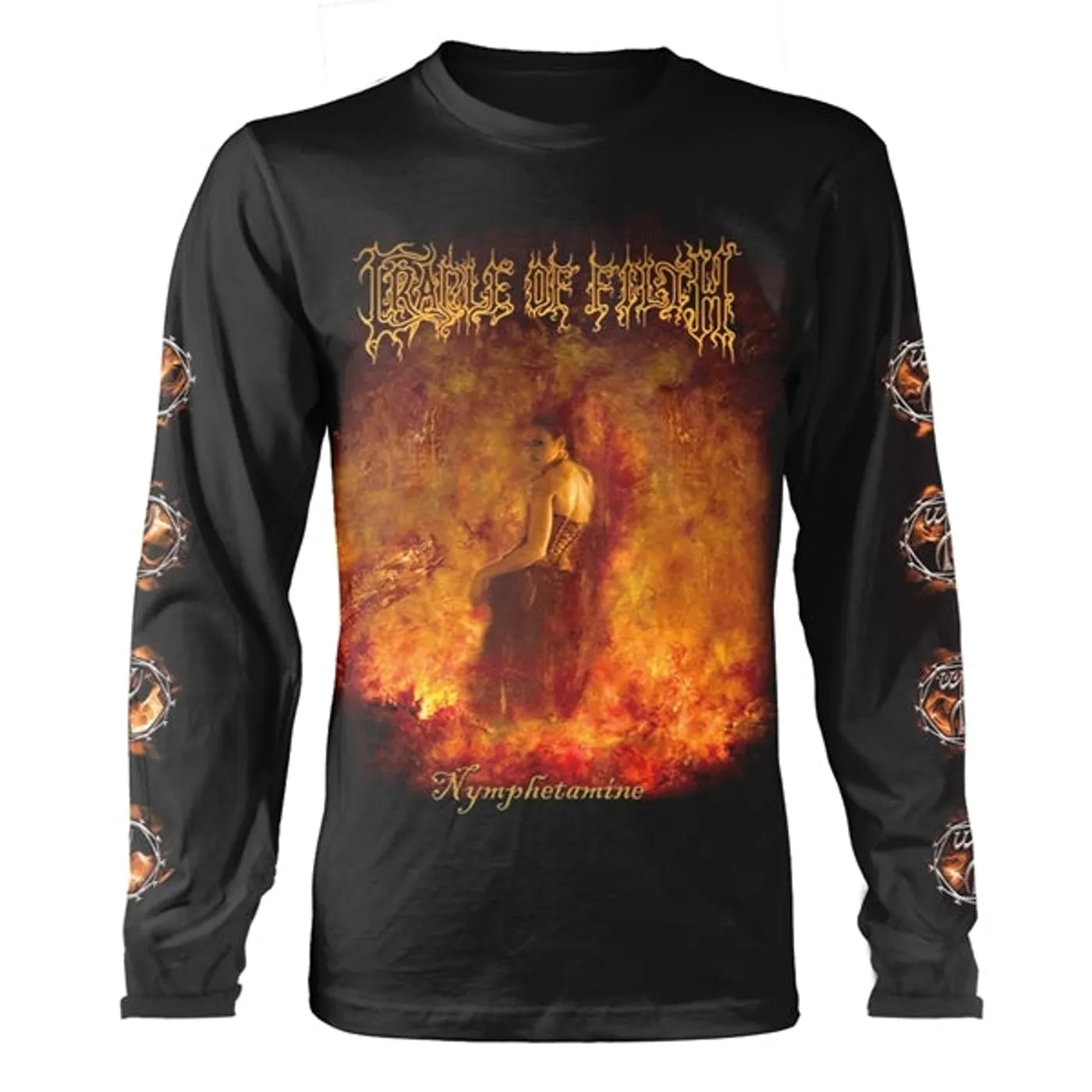 Cradle Of Filth Long Sleeve T Shirt - Nymphetamine Album