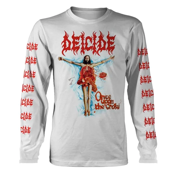 Long Sleeve T Shirt - Once Upon The Cross (White)