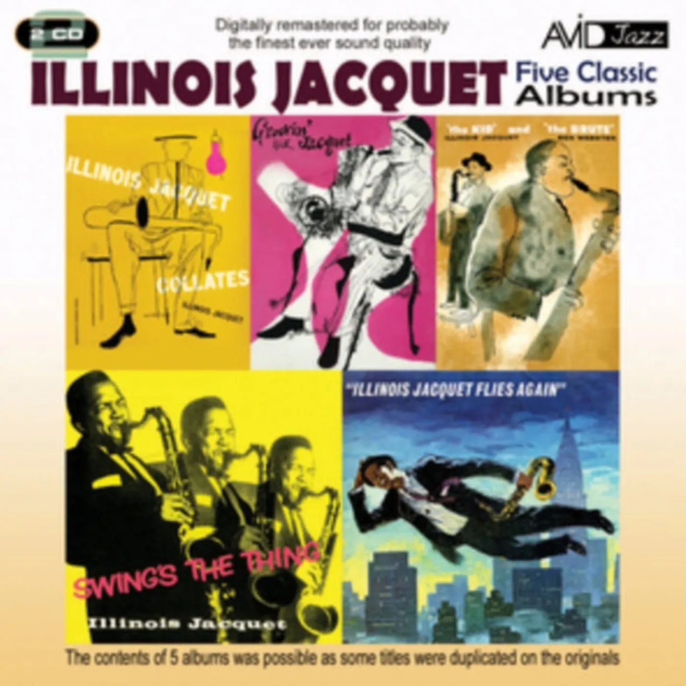 Illinois Jacquet CD - Five Classic Albums (The Kid And The Brute / Swing's The Thing / Illinois Jacquet Flies Again / Illinois Jacquet Collates / Groovin' With Jacquet)