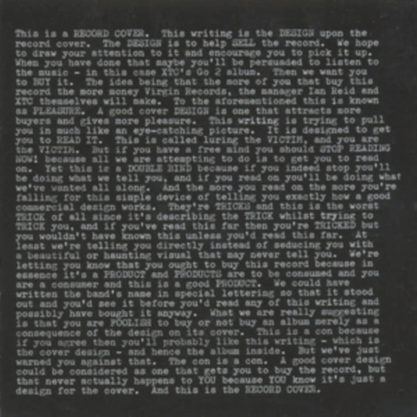 XTC CD - Go 2