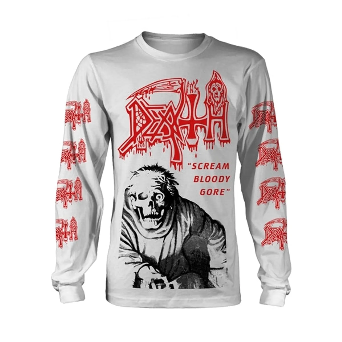 Death Long Sleeve T Shirt - Scream Bloody Gore