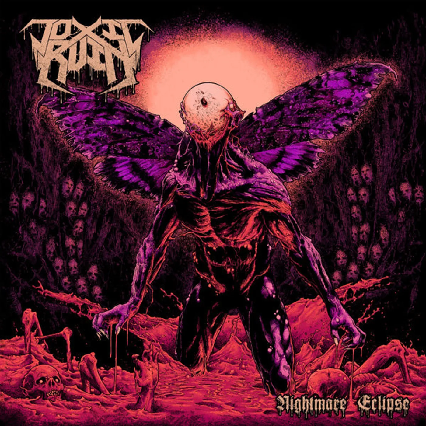 Toxic Ruin LP - Nightmare Eclipse (Maroon Vinyl)