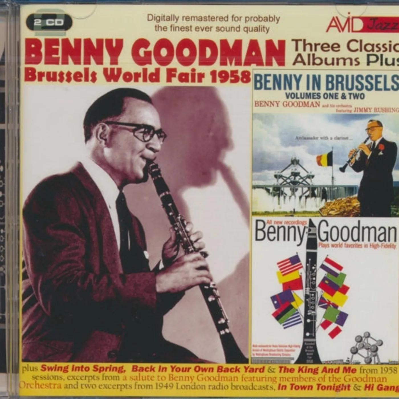 Benny Goodman CD - Three Classic Albums Plus (Benny In Brussels Vol 1 / Benny In Brussels Vol 2 / Plays World Favorites In High-Fidelity)