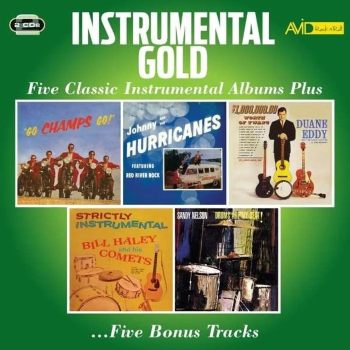 Champs / Johnny And The Hurricanes / Duane Eddy / Bill Haley And His Comets / Sandy Nelson Instrumental Gold CD - Five Classic Instrumental Albums Plus