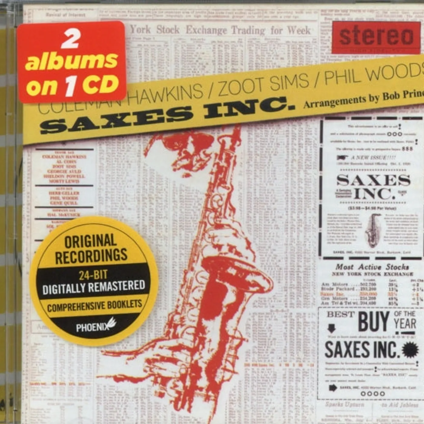 Coleman Hawkins CD - Saxes Inc.