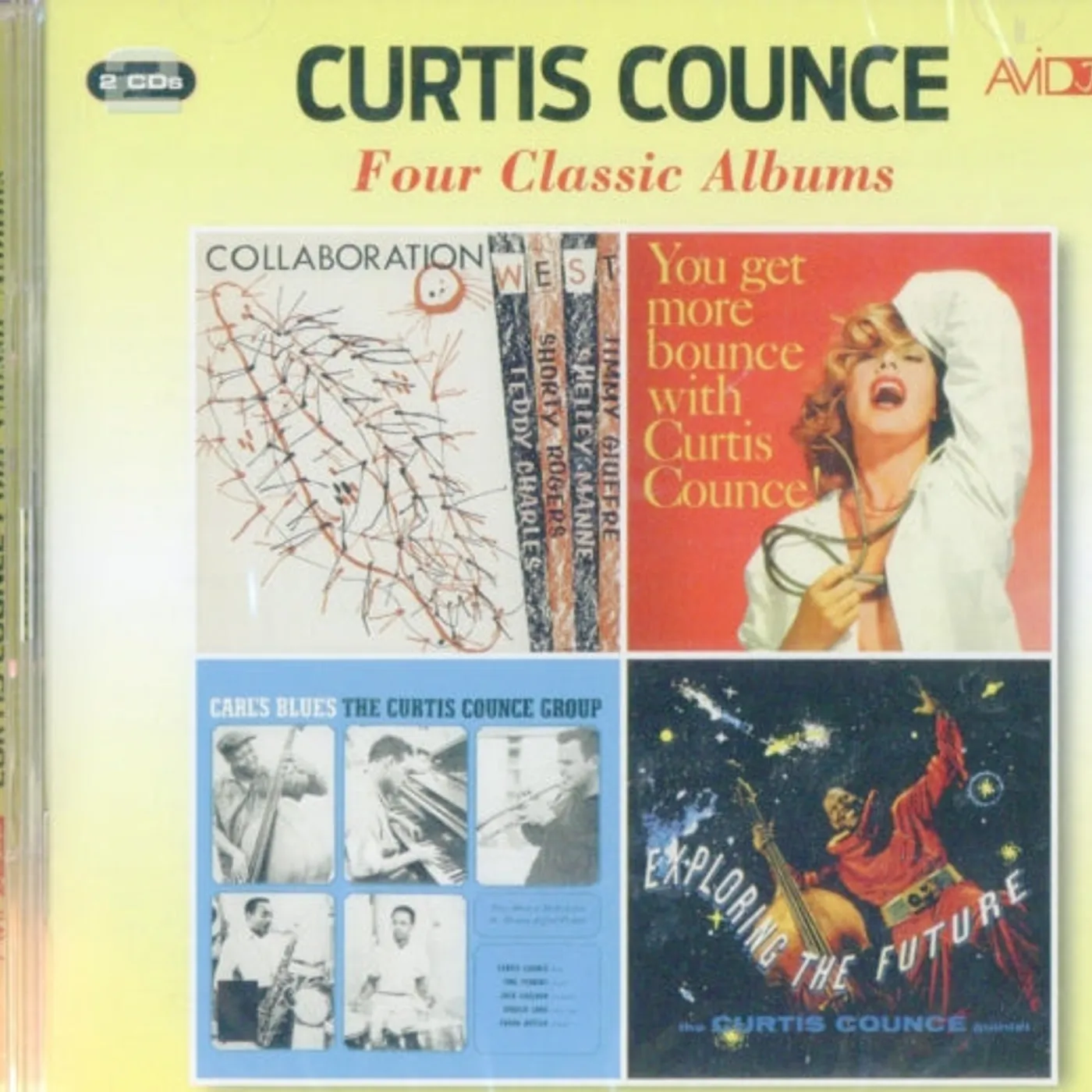 Curtis Counce CD - Four Classic Albums (Collaboration West / You Get More Bounce With Curtis Counce / Exploring The Future / Carl's Blues)