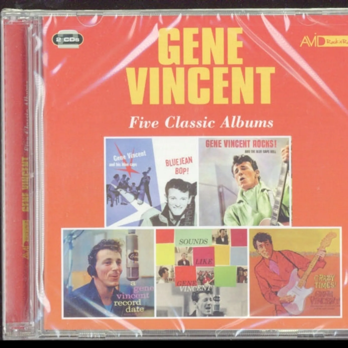Gene Vincent CD - Five Classic Albums (Bluejean Bop / Gene Vincent Rocks! And The Blue Caps Roll / A Gene Vincent Record Date / Sounds Like Gene Vincent / Crazy Times)