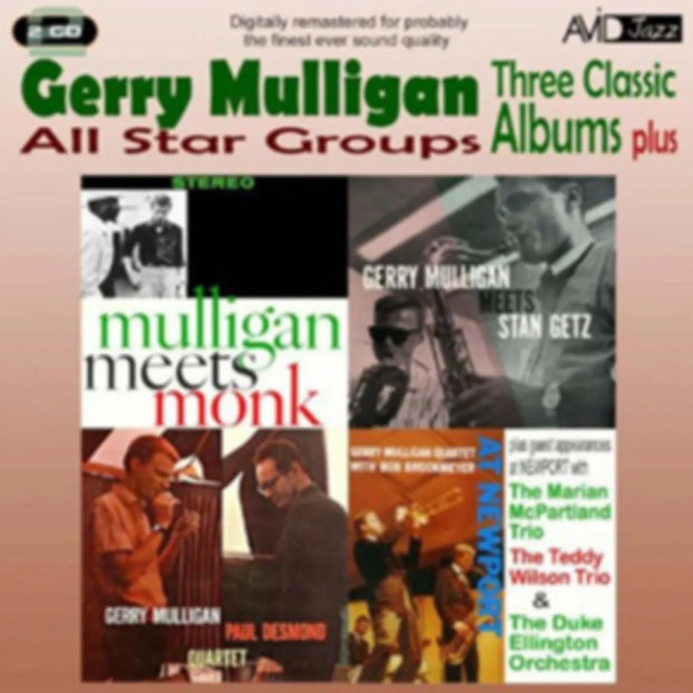 Gerry Mulligan CD - All Star Groups - Three Classic Albums Plus (Mulligan Meets Monk / Gerry Mulligan Meets Stan Getz / The Gerry Mulligan- Paul Desmond Quartet)