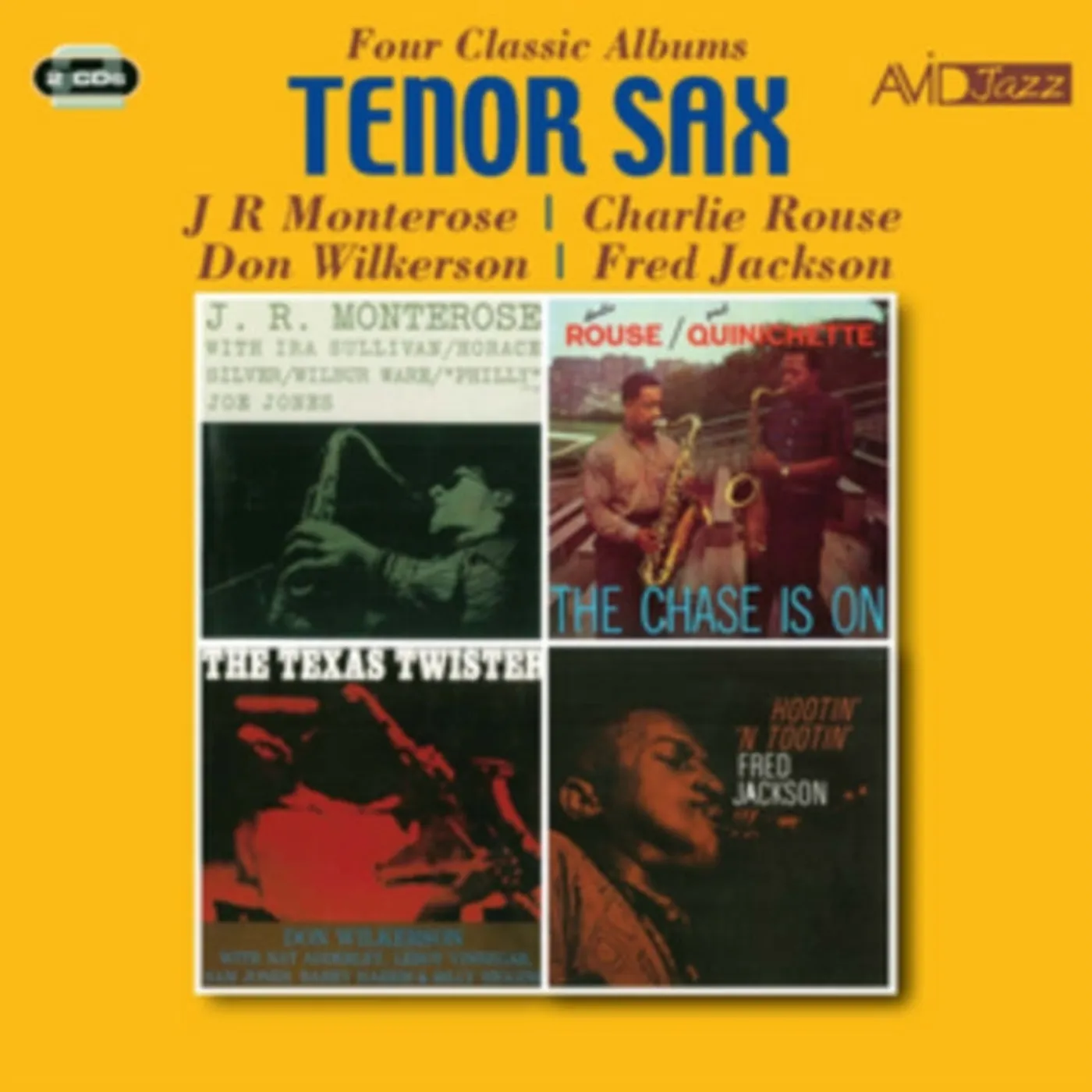 J.R. Monterose / Charlie Rouse / Don Wilkerson / Fred Jackson CD - Tenor Sax - Four Classic Albums (J.R. Monterose / The Chase Is On / The Texas Twister / Hootin' 'N Tootin')