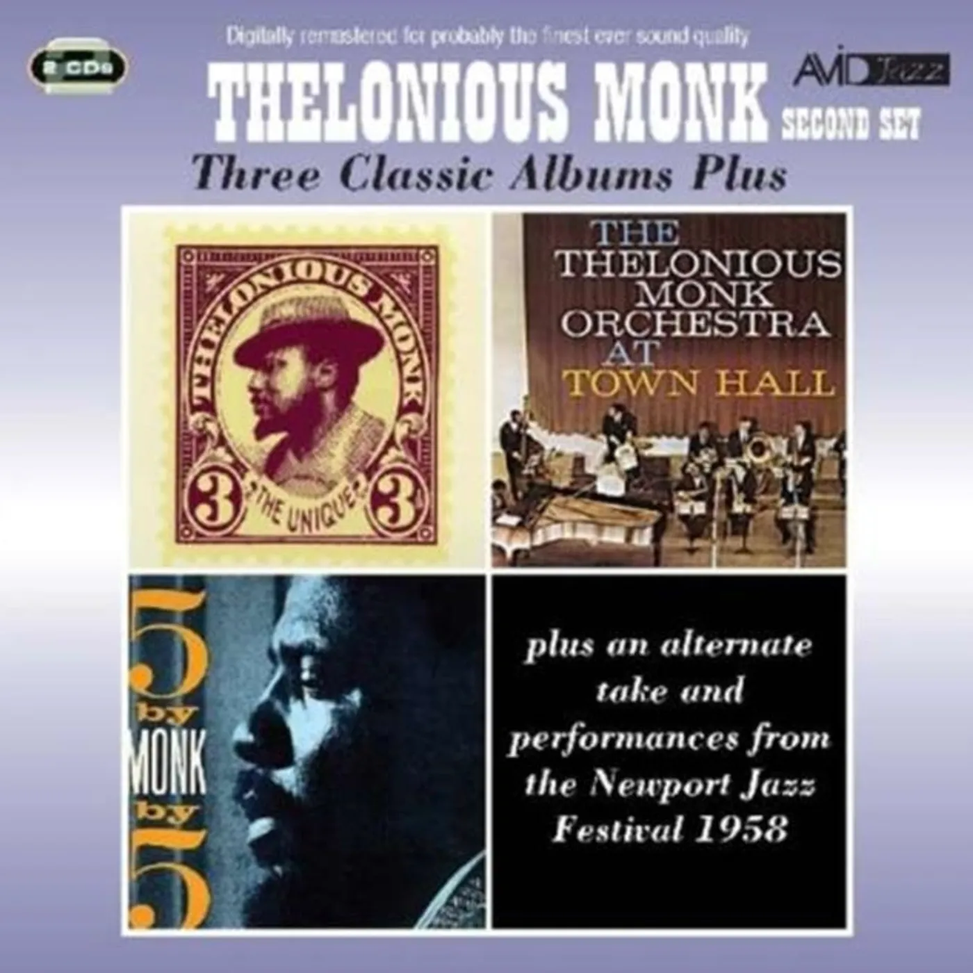 Thelonious Monk CD - Three Classic Albums Plus (The Unique Thelonious Monk / At Town Hall / 5 By Monk By 5)