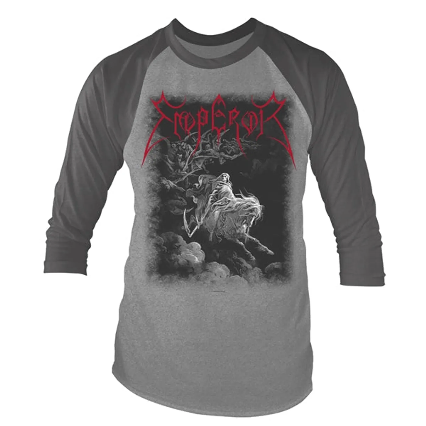Emperor Long Sleeve T Shirt - Rider (Grey Marl/Charcoal)