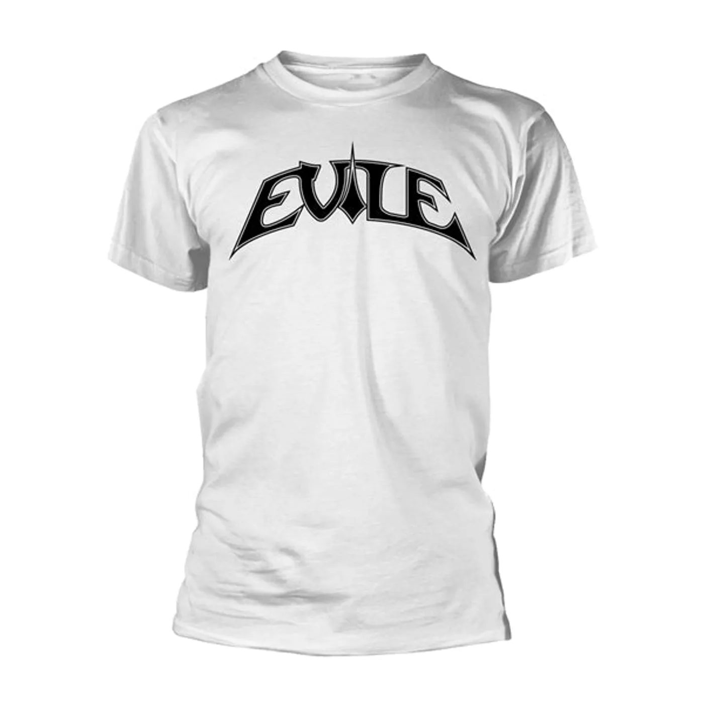 Evile T Shirt - Logo (White Ts/Black Print)