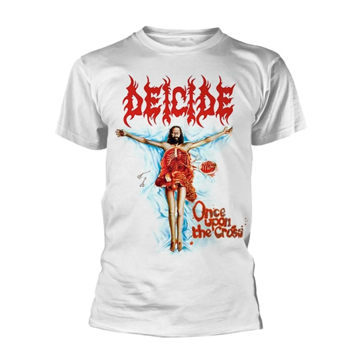 Deicide T Shirt - Once Upon The Cross (White)