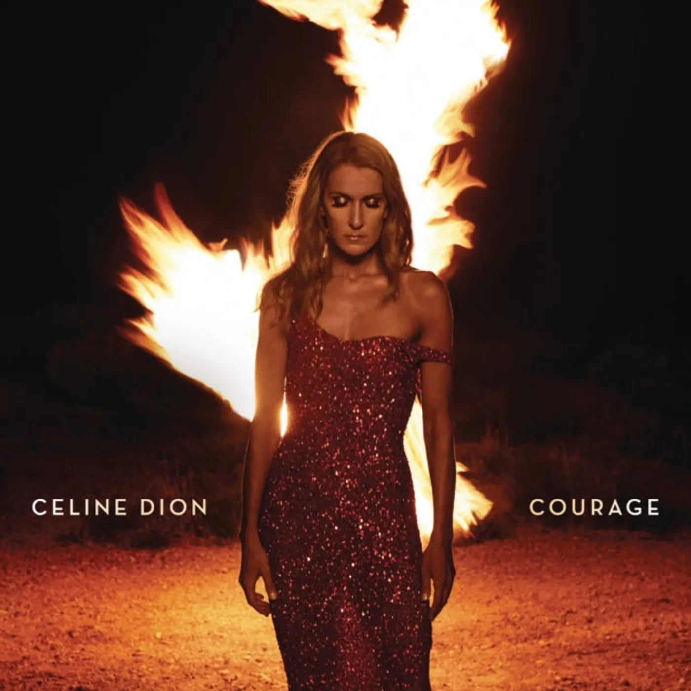 Céline Dion LP Vinyl Record - Courage (Limited Red Vinyl)