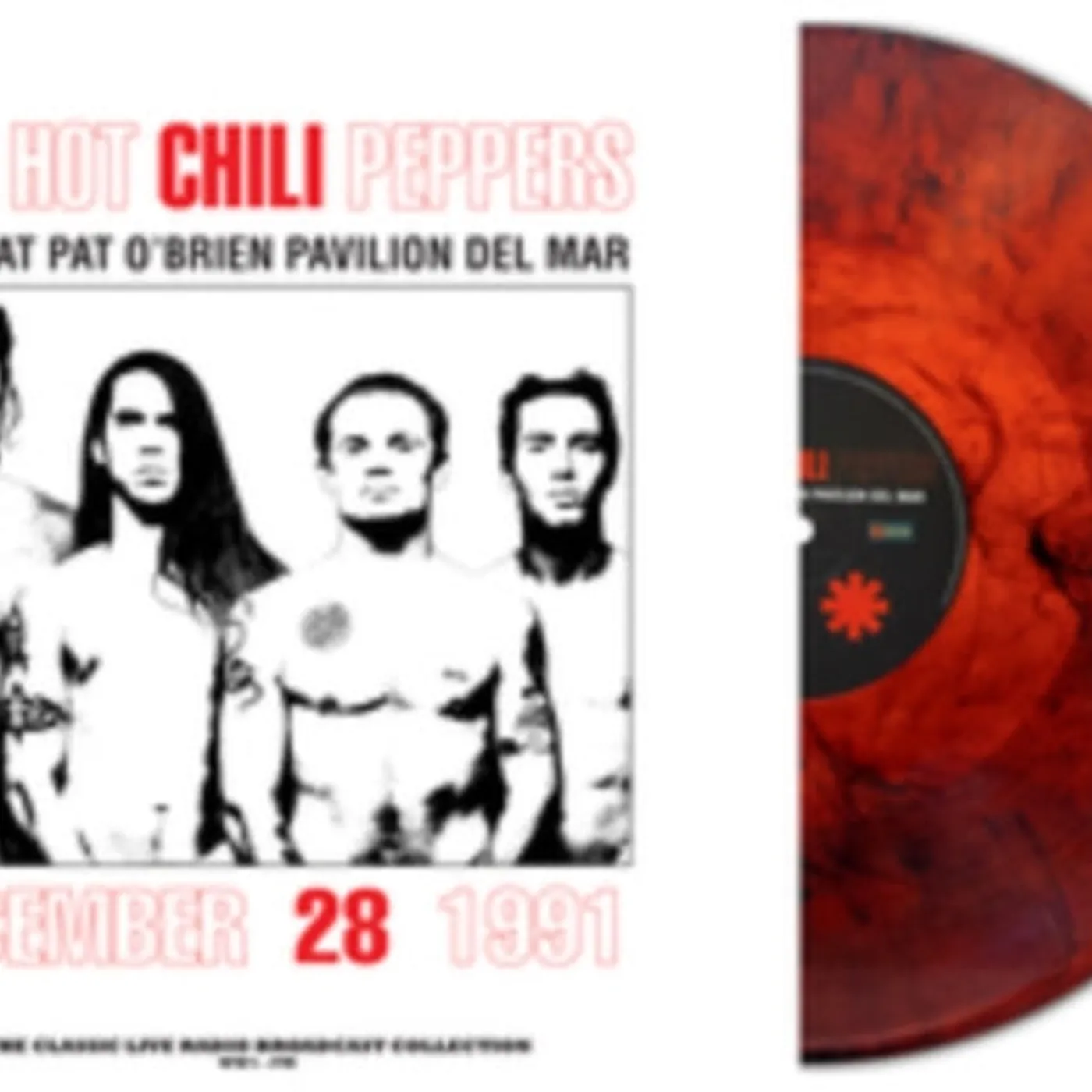 Red Hot Chili Peppers LP Vinyl Record - At Pat O Brien Pavilion Del Mar (Red Marble Vinyl)
