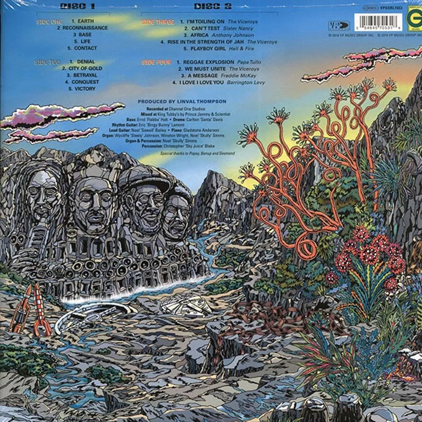 Scientist, Prince Jammy, The Roots Radics  LP -  Linval Presents Dub Landing Volume 2 + Bonus Vocals Album (2xLP) (Vinyl)