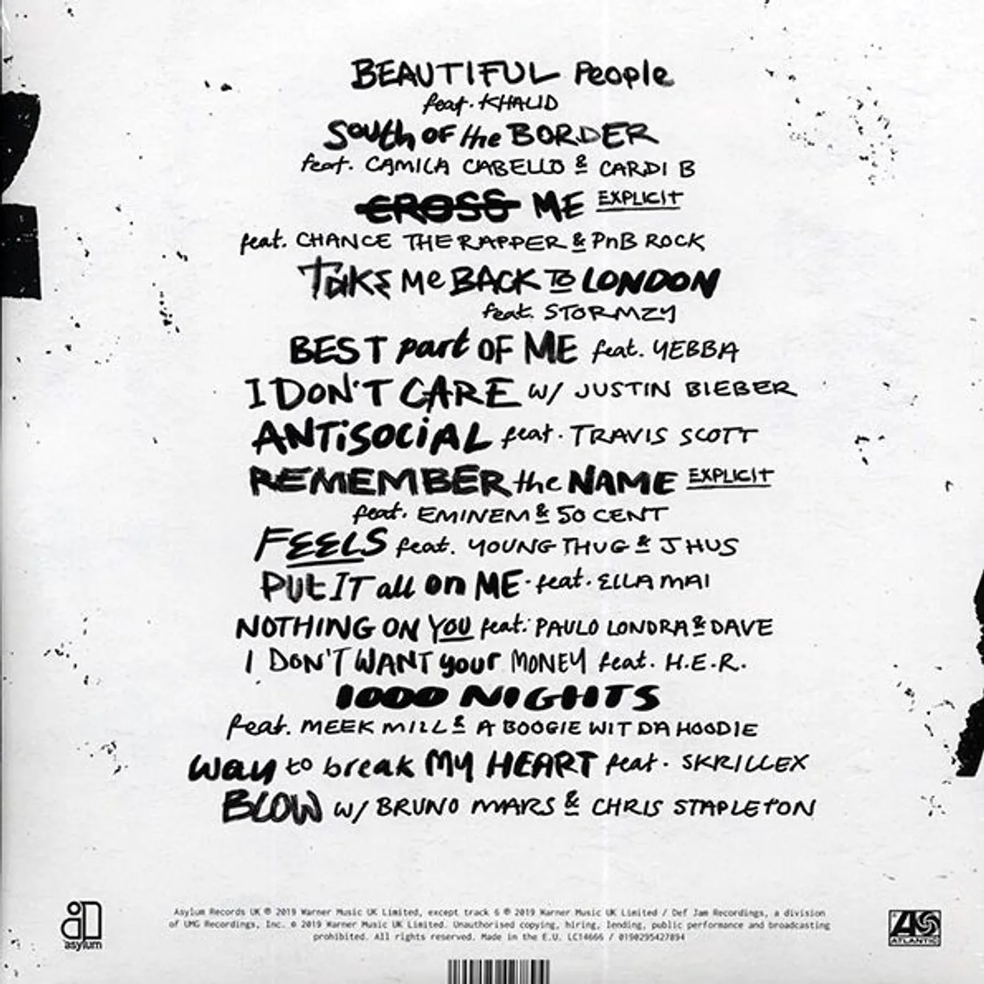 Ed Sheeran  LP -  No. 6 Collaborations Project (2xLP) (45rpm) (180g) (Vinyl)